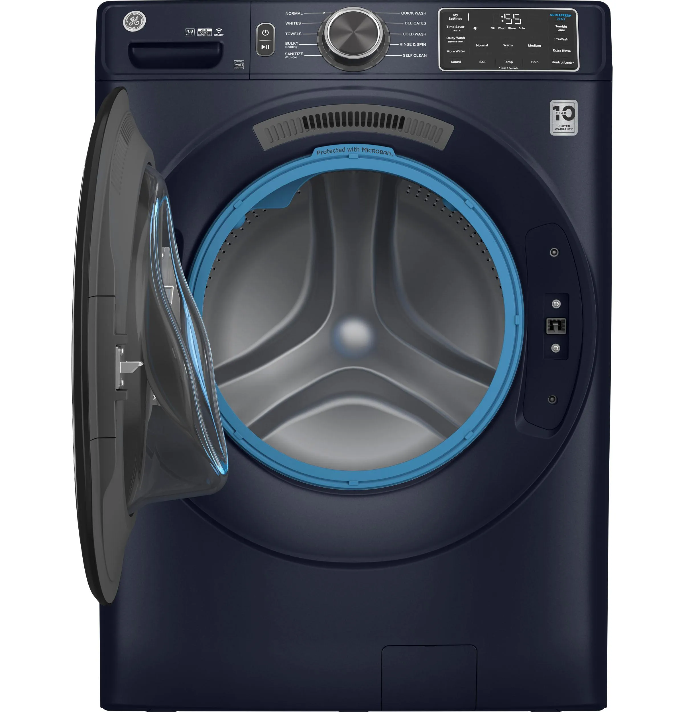 Ge Appliances GFW550SPRRS Ge 4.8 Cu. Ft. Capacity Smart Front Load Energy Star Washer With Ultrafresh Vent System With Odorblock&#8482; And Sanitize W/Oxi