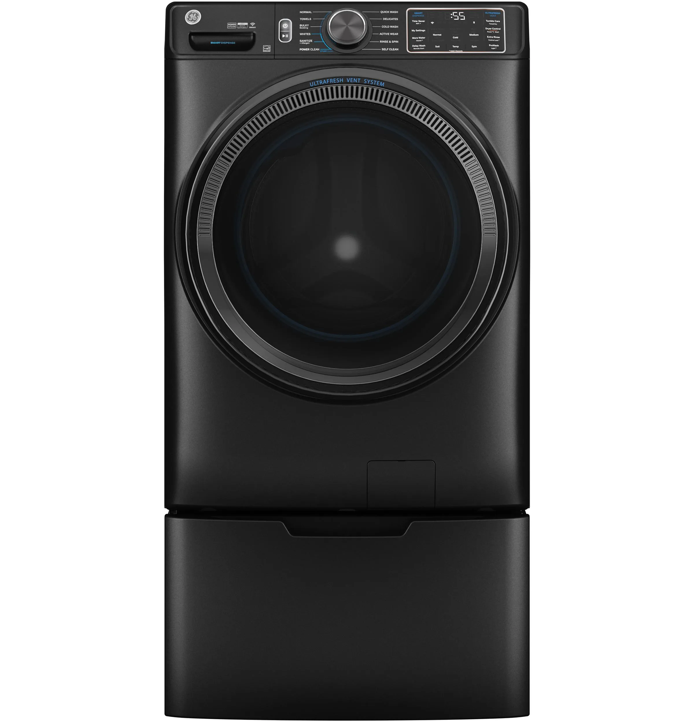 Ge Appliances GFW655SPVDS Ge 5.0 Cu. Ft. Capacity Smart Front Load Energy Star Steam Washer With Smartdispense&#8482; Ultrafresh Vent System With Odorblock&#8482; And Sanitize   Allergen