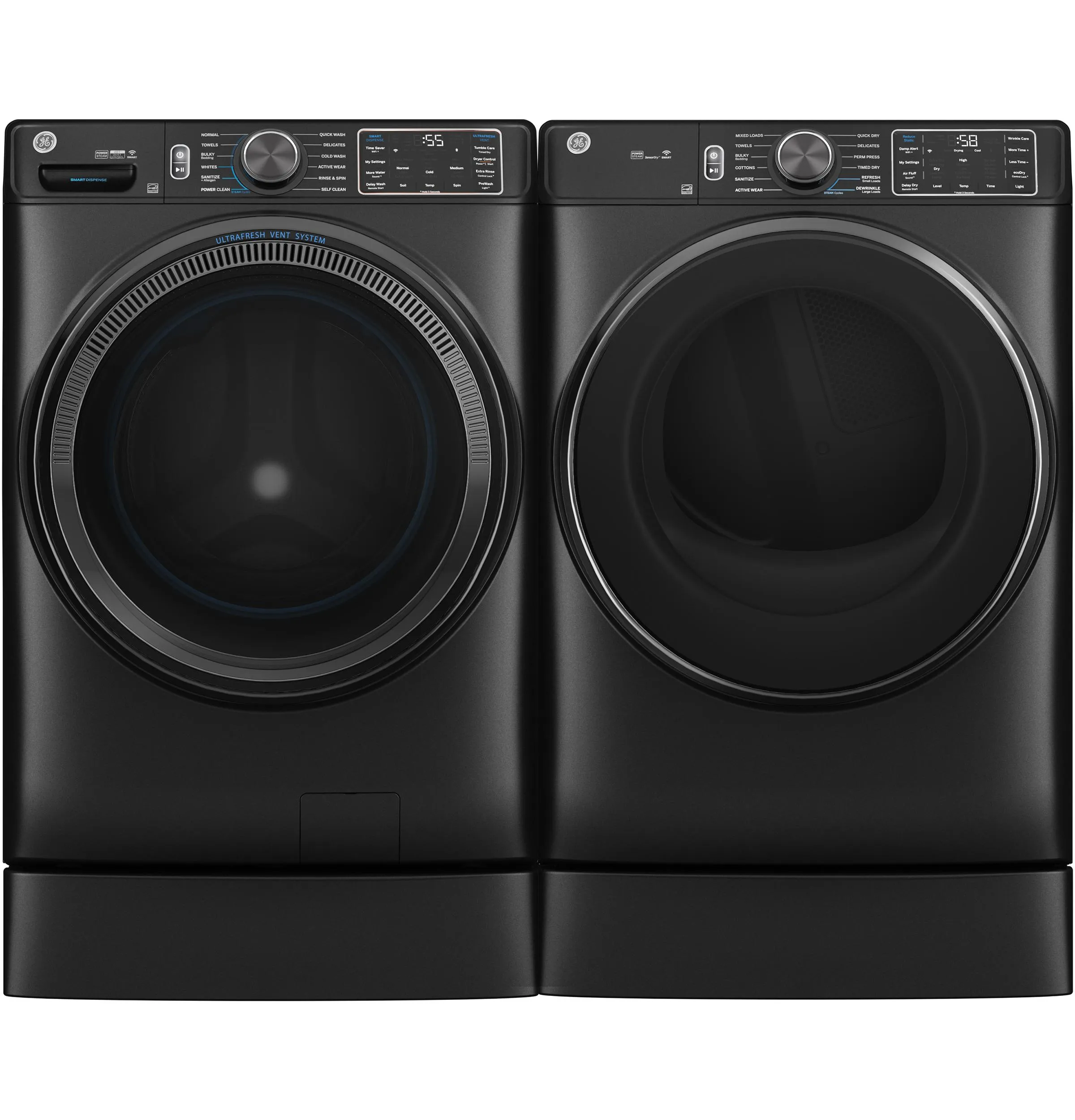 Ge Appliances GFW655SPVDS Ge 5.0 Cu. Ft. Capacity Smart Front Load Energy Star Steam Washer With Smartdispense&#8482; Ultrafresh Vent System With Odorblock&#8482; And Sanitize   Allergen