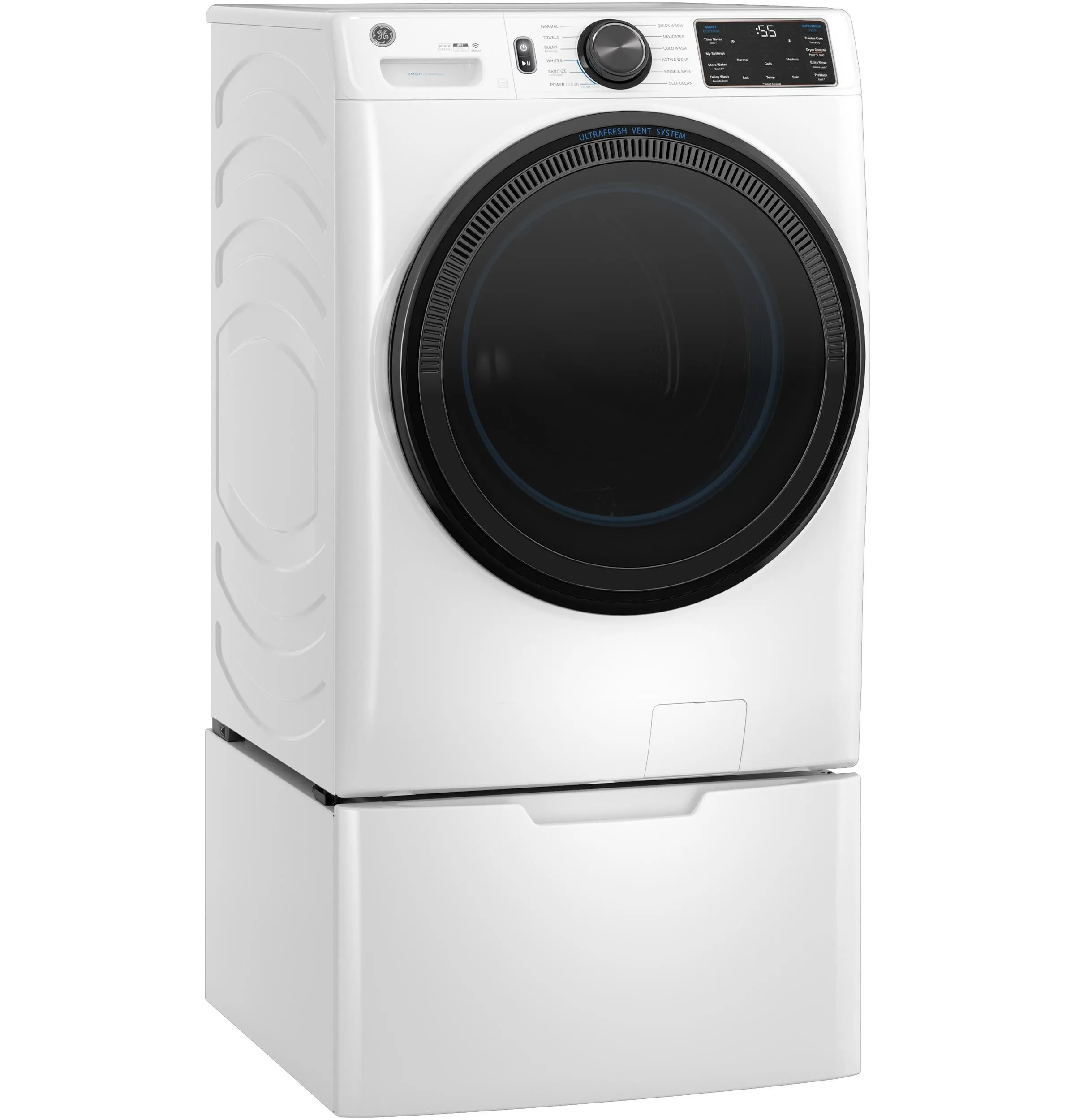 Ge Appliances GFW655SSVWW Ge 5.0 Cu. Ft. Capacity Smart Front Load Energy Star Steam Washer With Smartdispense&#8482; Ultrafresh Vent System With Odorblock&#8482; And Sanitize   Allergen
