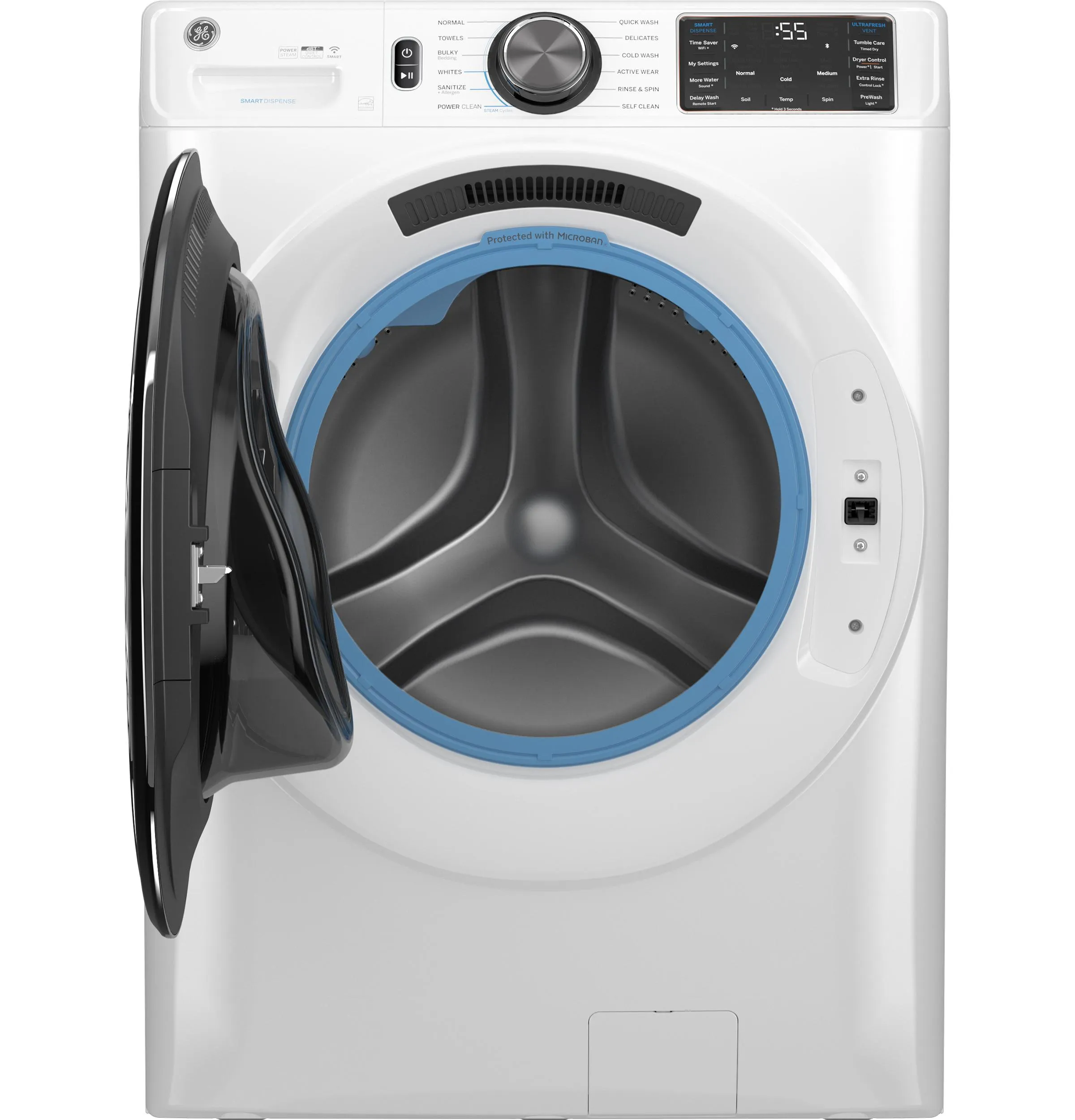 Ge Appliances GFW655SSVWW Ge 5.0 Cu. Ft. Capacity Smart Front Load Energy Star Steam Washer With Smartdispense&#8482; Ultrafresh Vent System With Odorblock&#8482; And Sanitize   Allergen