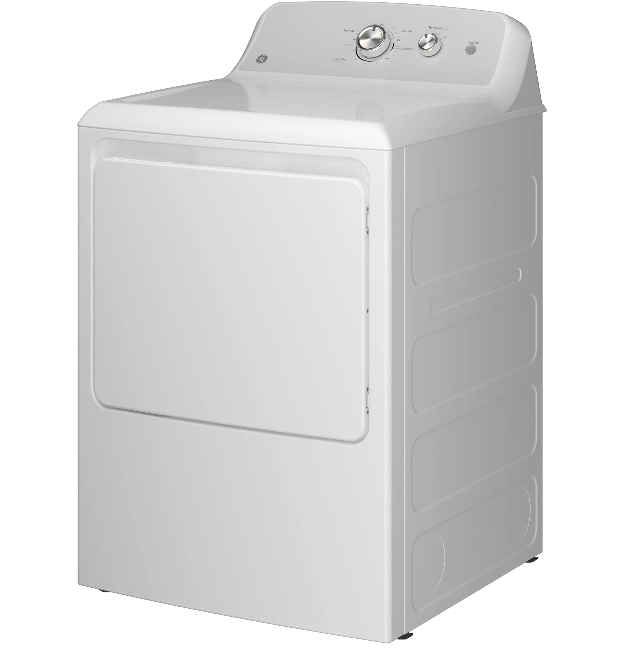 Ge Appliances GTD38EASWWS Ge 7.2 Cu. Ft. Capacity Electric Dryer With Up To 120 Ft. Venting&#X200B; And Reversible Door&#X200B;