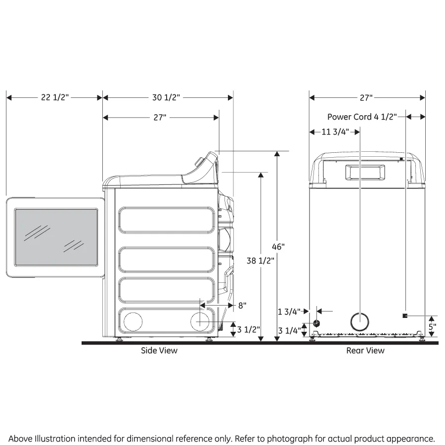 Ge Appliances GTD58EBSVWS Ge 7.4 Cu. Ft. Capacity With Sensor Dry Electric Dryer