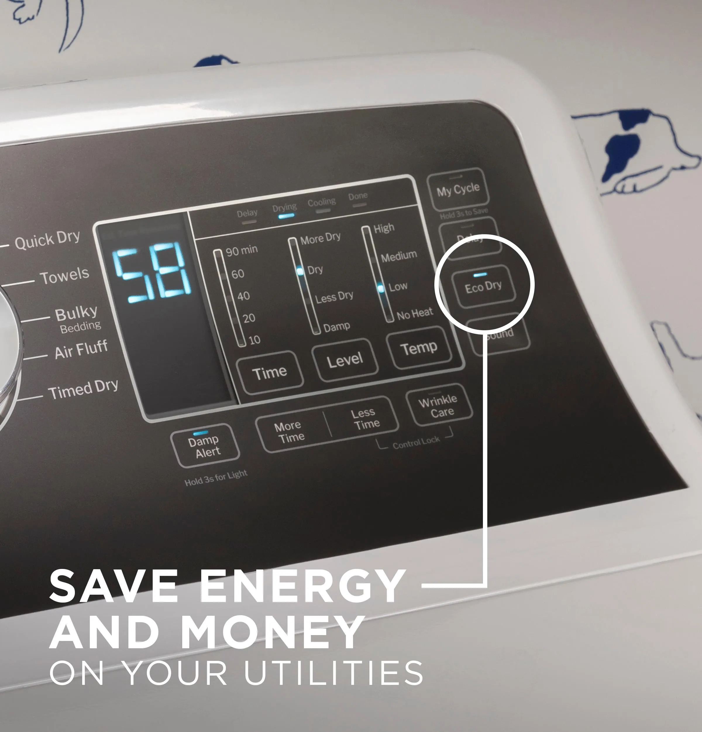 Ge Appliances GTD58EBSVWS Ge 7.4 Cu. Ft. Capacity With Sensor Dry Electric Dryer