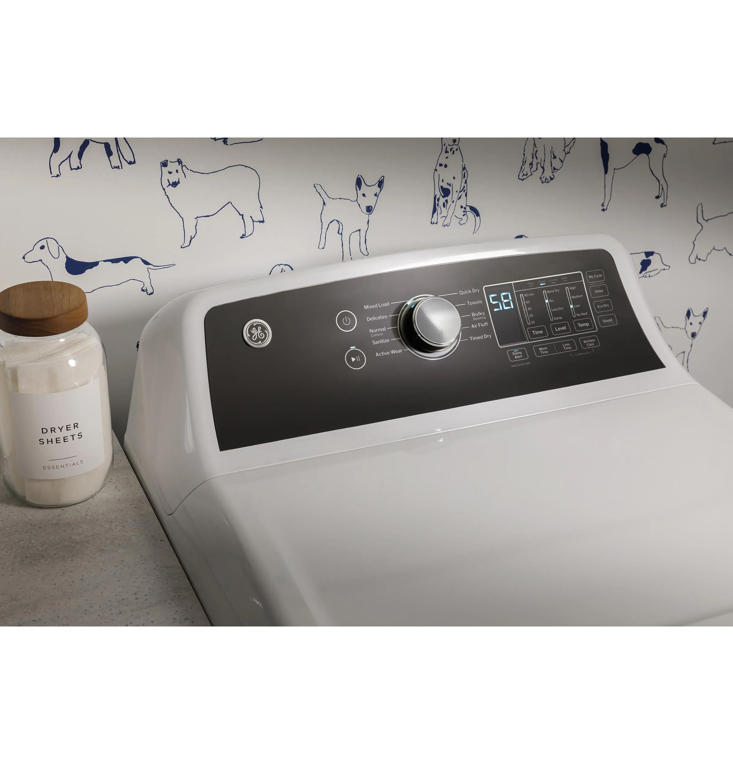 Ge Appliances GTD58EBSVWS Ge 7.4 Cu. Ft. Capacity With Sensor Dry Electric Dryer