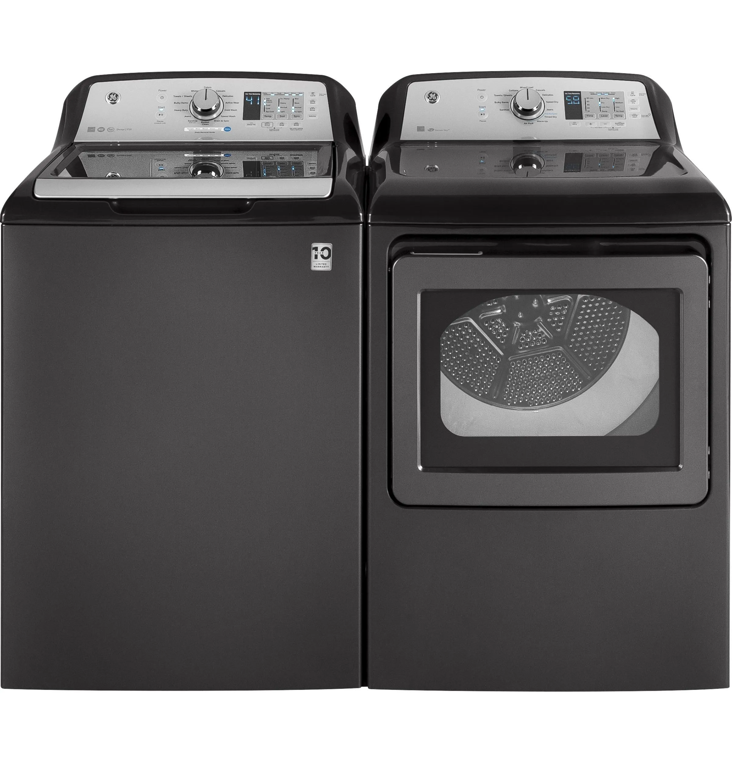 Ge Appliances GTD65EBPLDG Ge 7.4 Cu. Ft. Capacity Aluminized Alloy Drum Electric Dryer With He Sensor Dry