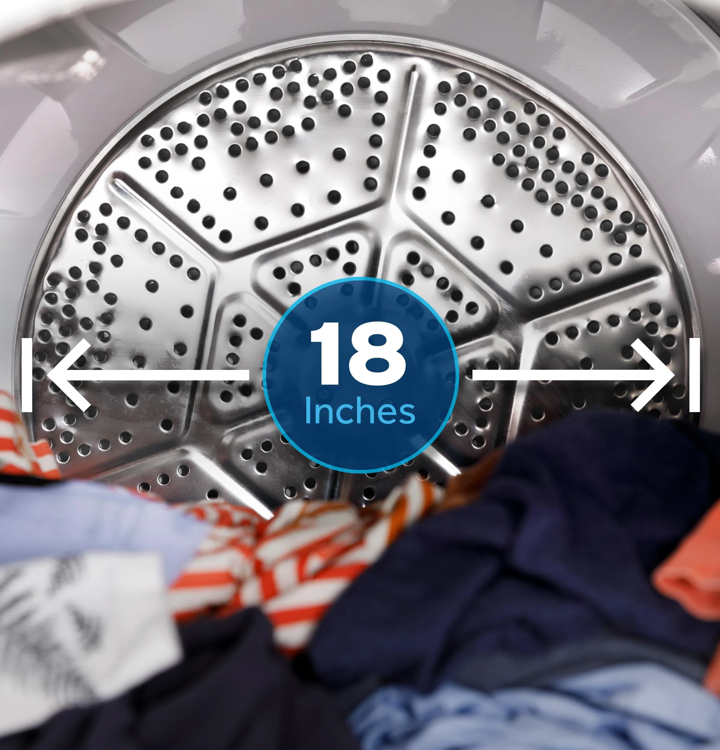 Ge Appliances GTX38EASWWS Ge 6.2 Cu. Ft. Capacity&#X00A0;Electric Dryer With Up To 120 Ft. Venting And Shallow Depth&#X200B;
