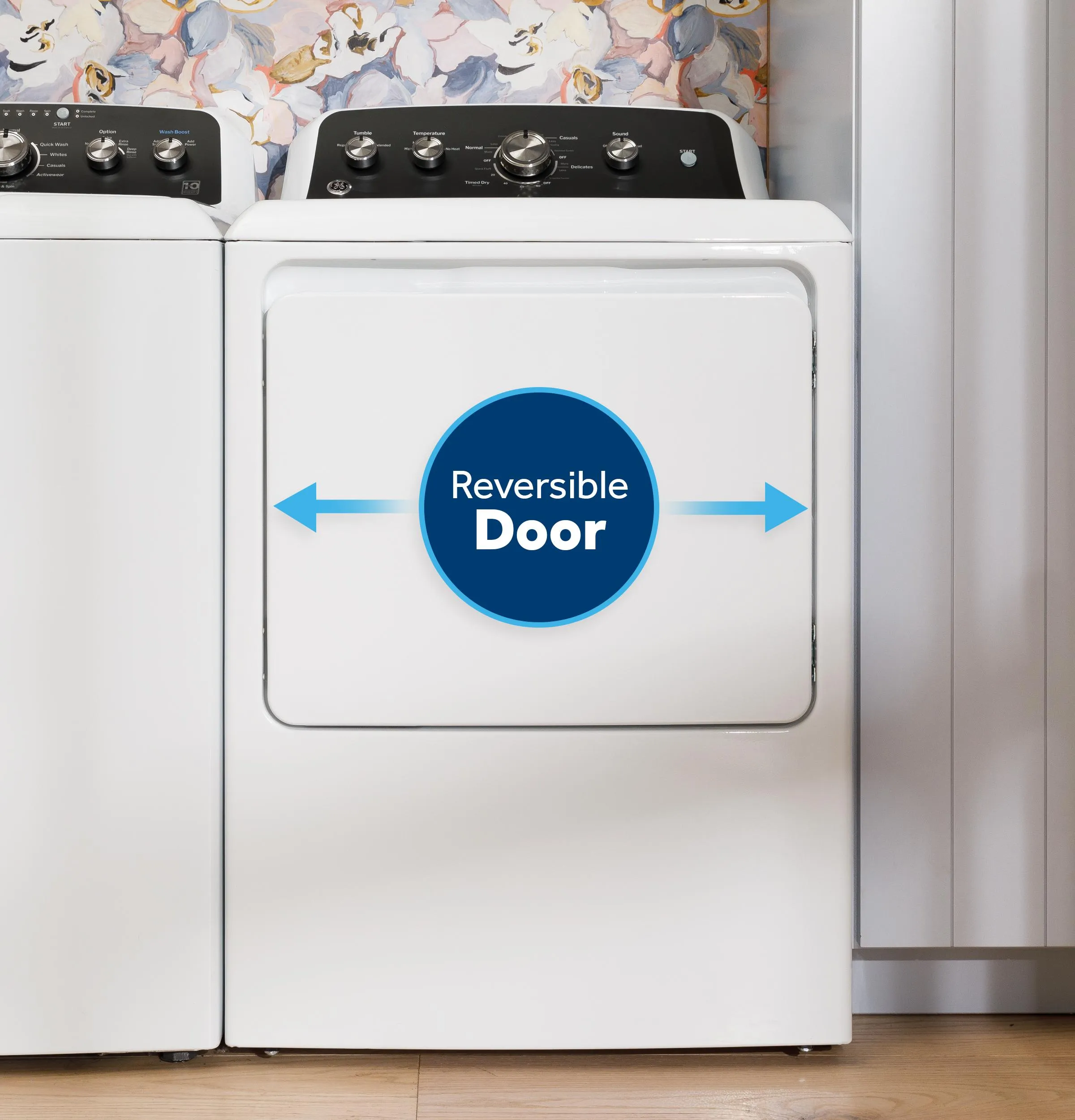 Ge Appliances GTX38EASWWS Ge 6.2 Cu. Ft. Capacity&#X00A0;Electric Dryer With Up To 120 Ft. Venting And Shallow Depth&#X200B;