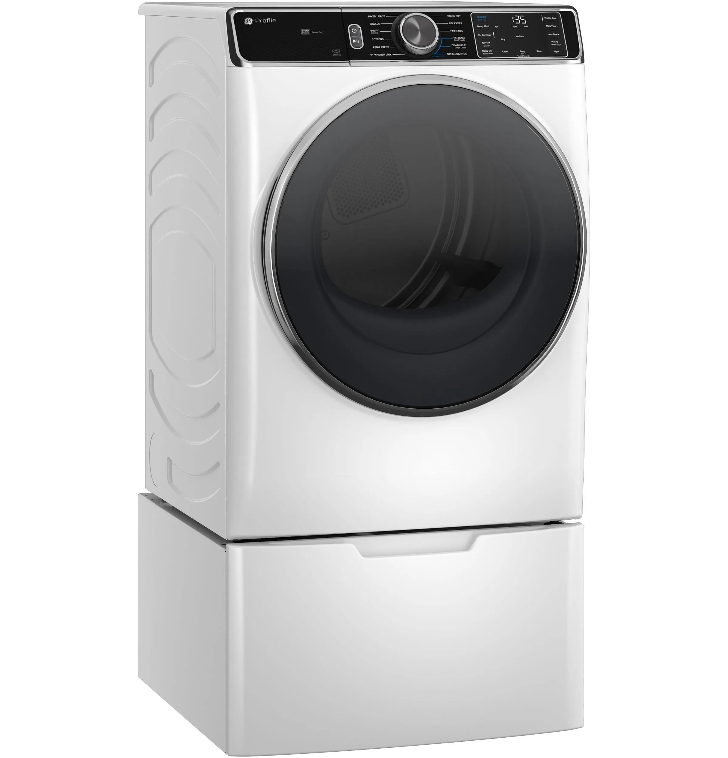 Ge Appliances PFD87ESSVWW Ge Profile&#8482; 7.8 Cu. Ft. Capacity Smart Front Load Electric Dryer With Steam And Sanitize Cycle