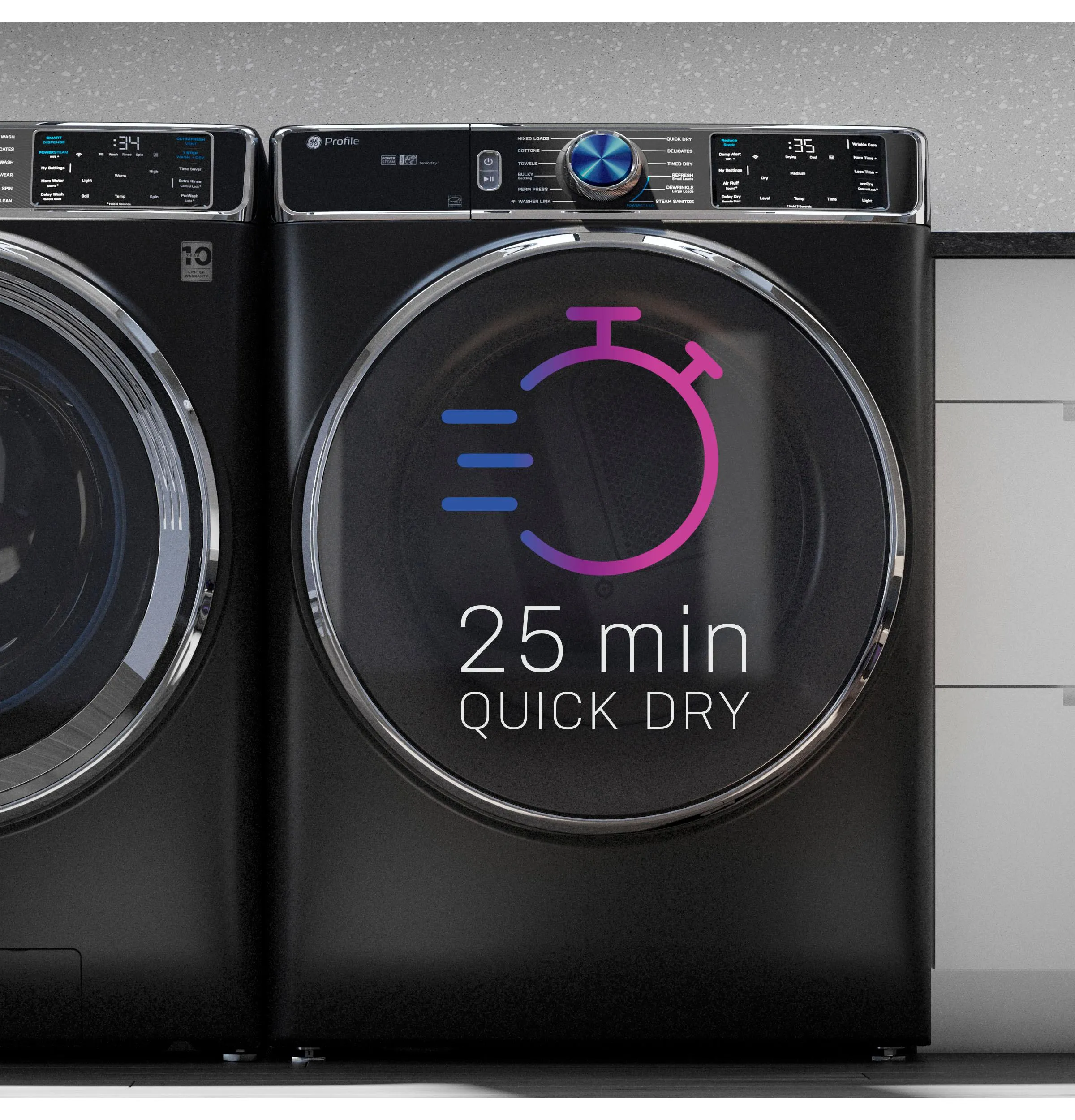 Ge Appliances PFD87ESSVWW Ge Profile&#8482; 7.8 Cu. Ft. Capacity Smart Front Load Electric Dryer With Steam And Sanitize Cycle