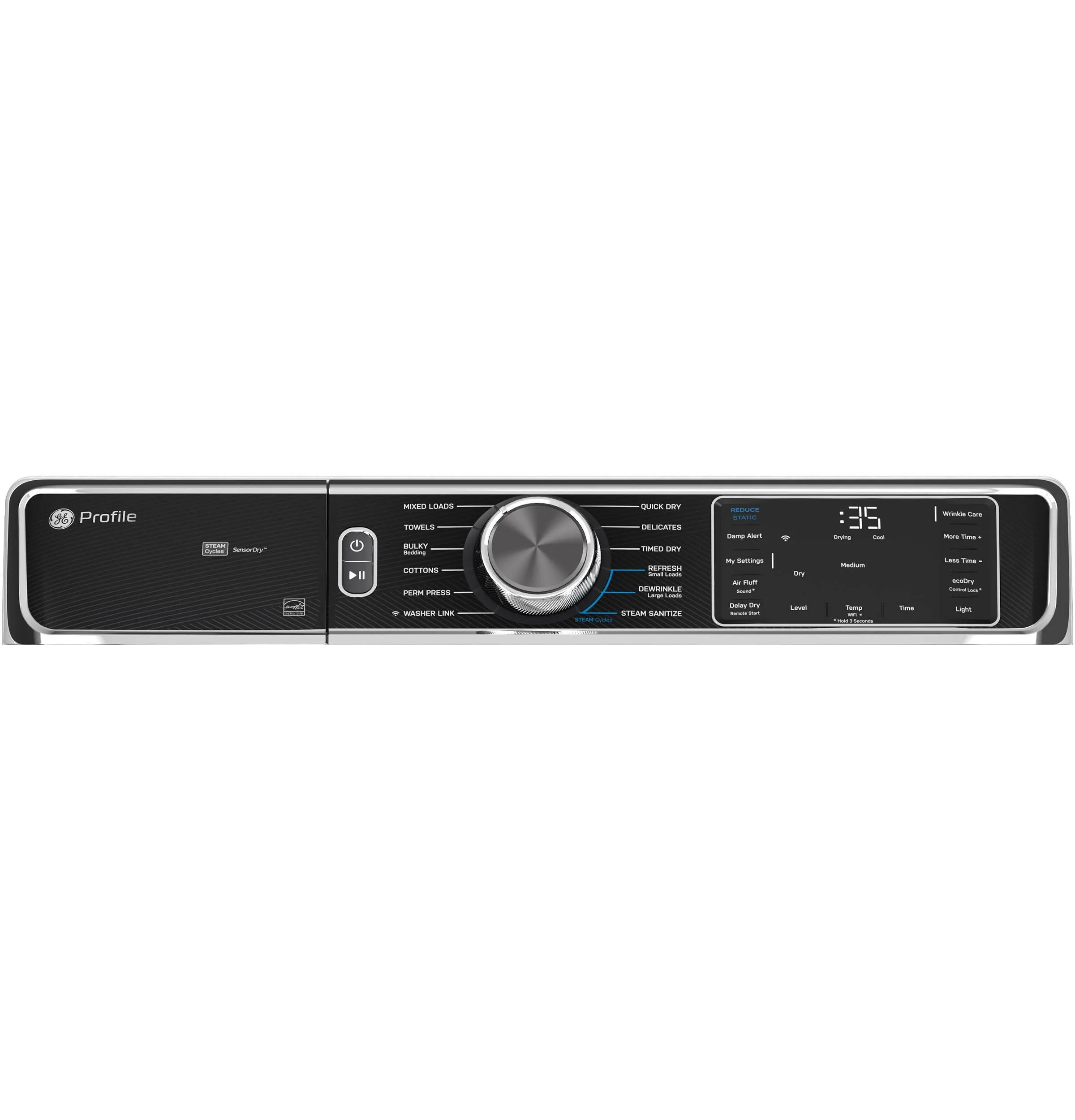 Ge Appliances PFD87ESSVWW Ge Profile&#8482; 7.8 Cu. Ft. Capacity Smart Front Load Electric Dryer With Steam And Sanitize Cycle