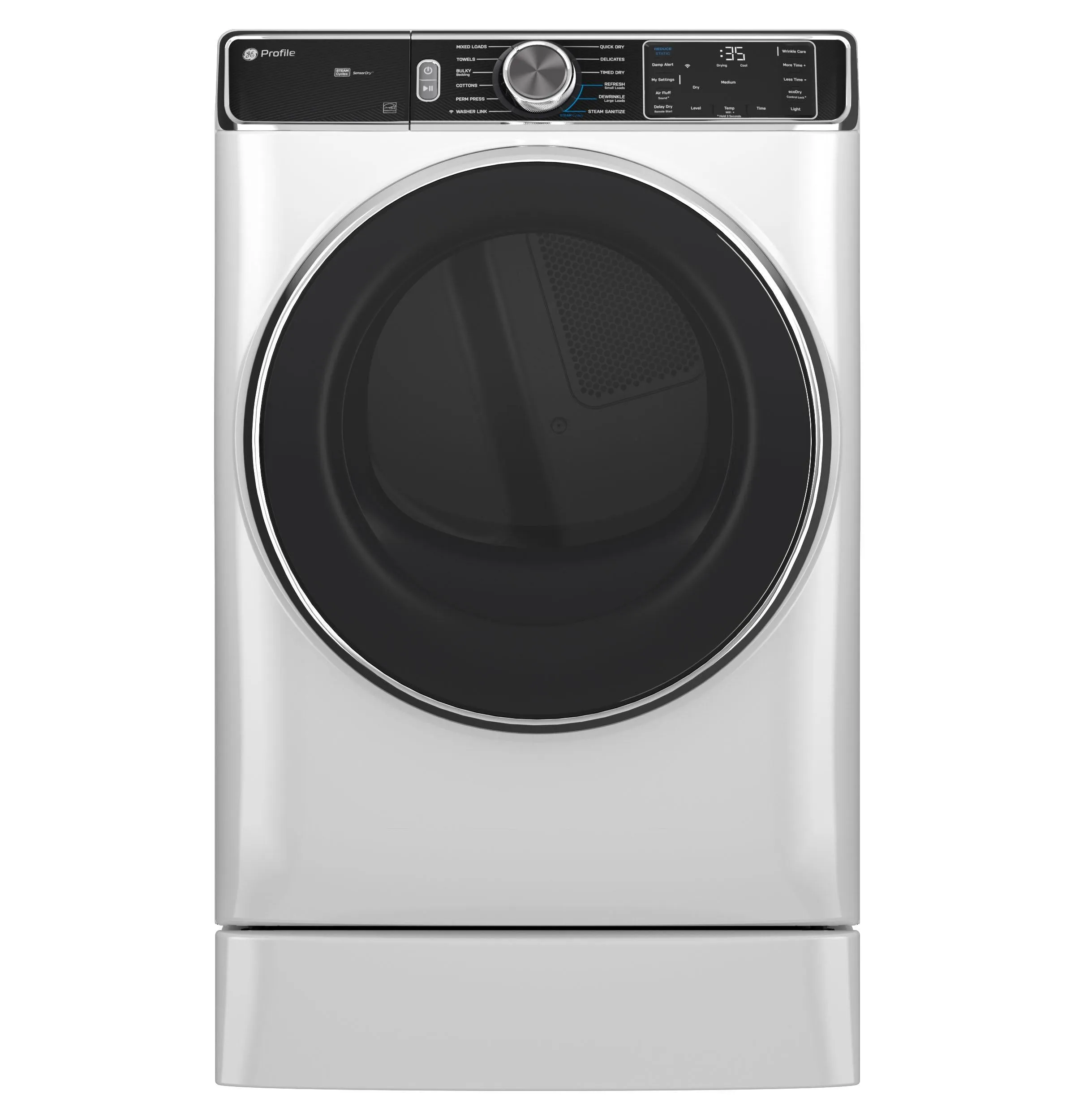 Ge Appliances PFD87ESSVWW Ge Profile&#8482; 7.8 Cu. Ft. Capacity Smart Front Load Electric Dryer With Steam And Sanitize Cycle