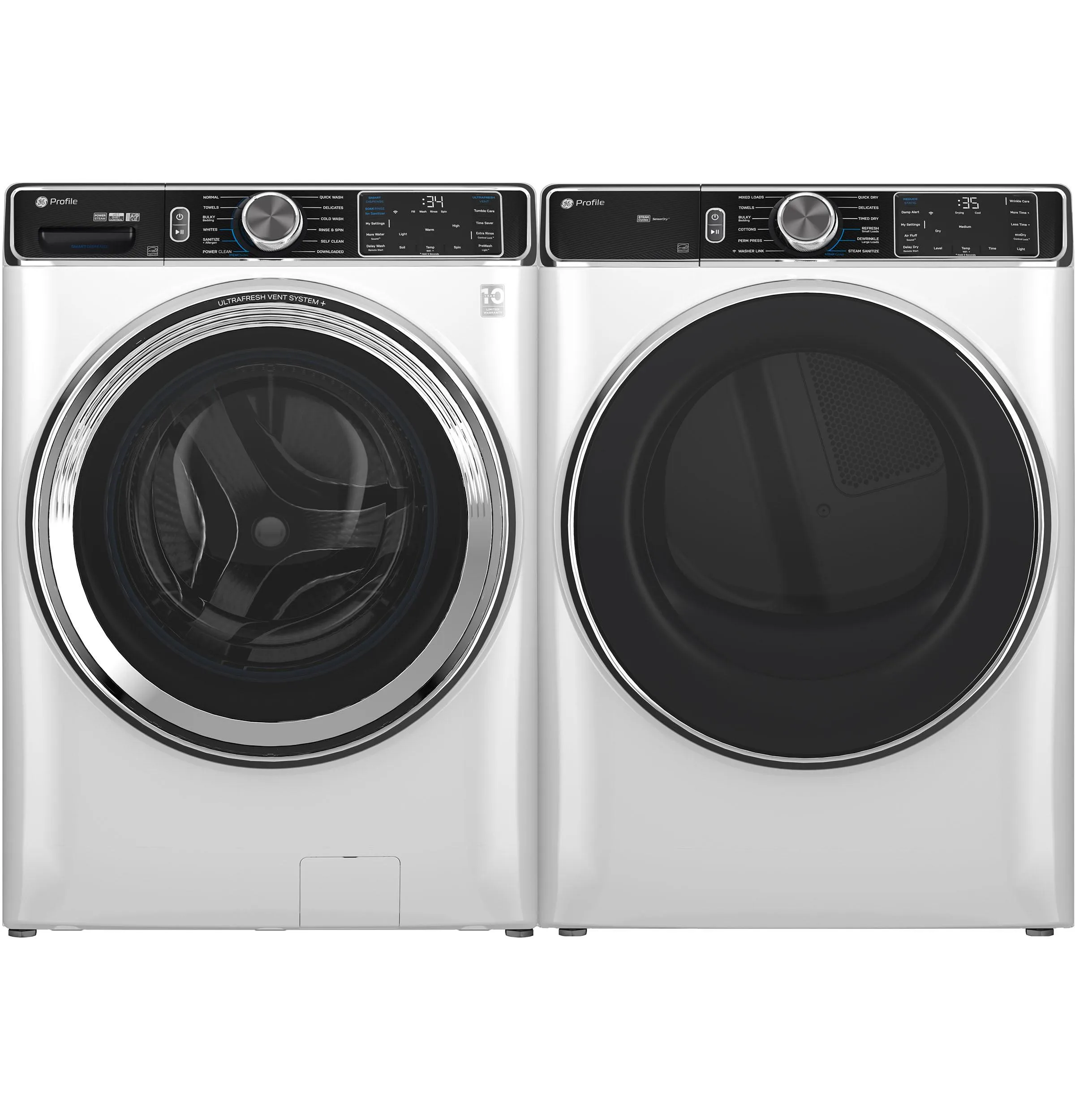 Ge Appliances PFD87ESSVWW Ge Profile&#8482; 7.8 Cu. Ft. Capacity Smart Front Load Electric Dryer With Steam And Sanitize Cycle