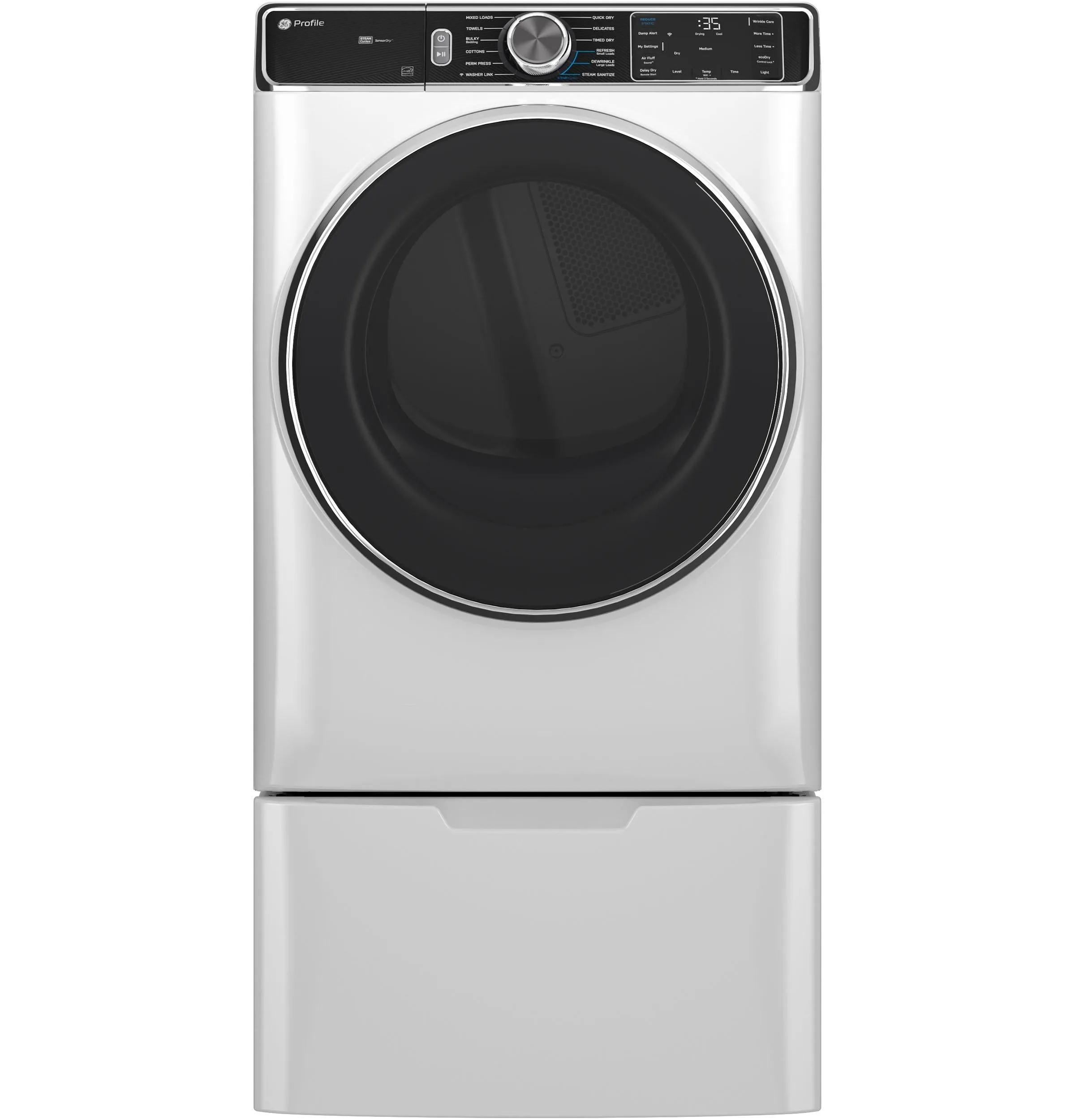 Ge Appliances PFD87ESSVWW Ge Profile&#8482; 7.8 Cu. Ft. Capacity Smart Front Load Electric Dryer With Steam And Sanitize Cycle