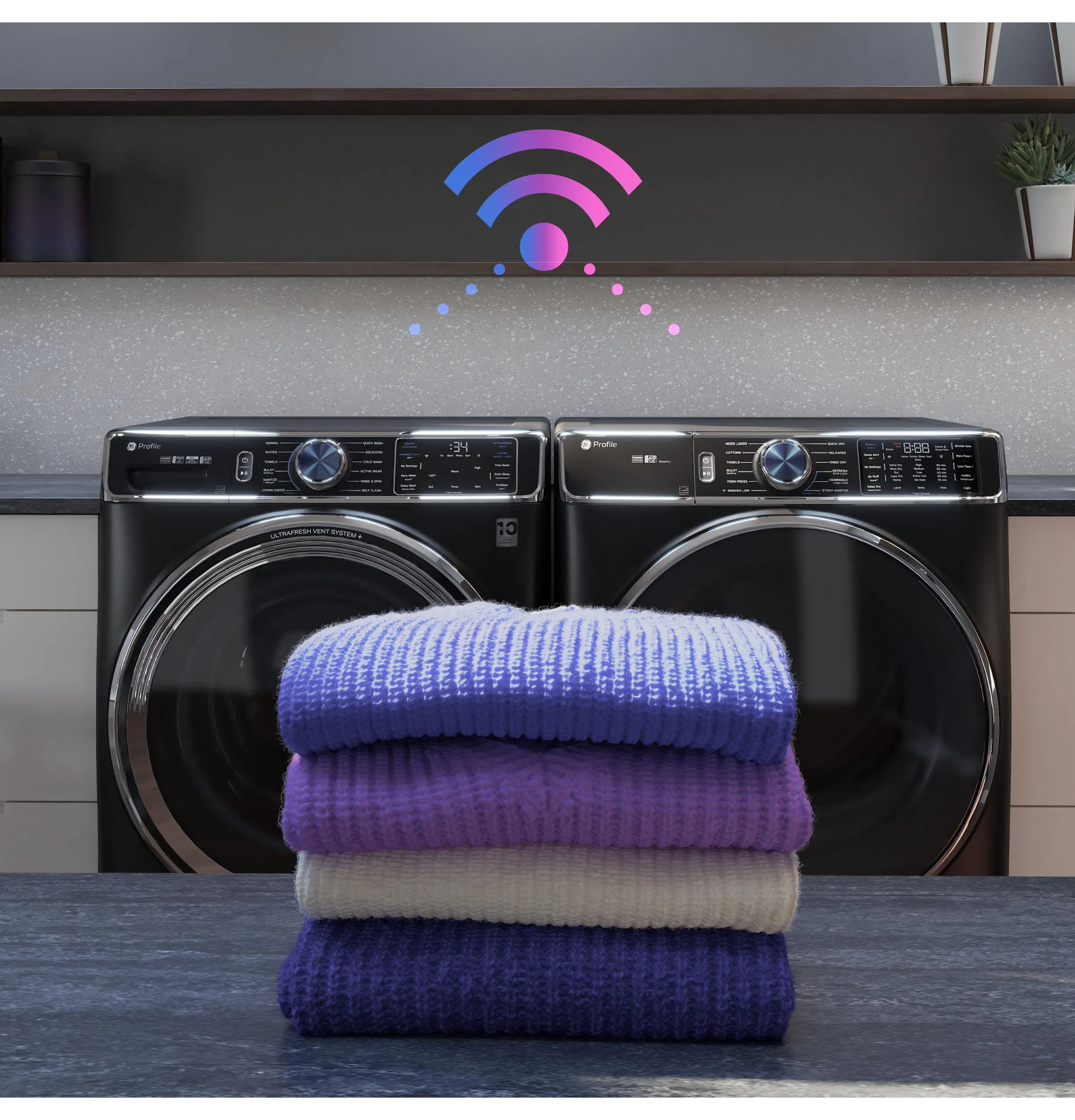 Ge Appliances PFD95ESPTDS Ge Profile&#8482; 7.8 Cu. Ft. Capacity Smart Front Load Electric Dryer With Steam And Sanitize Cycle