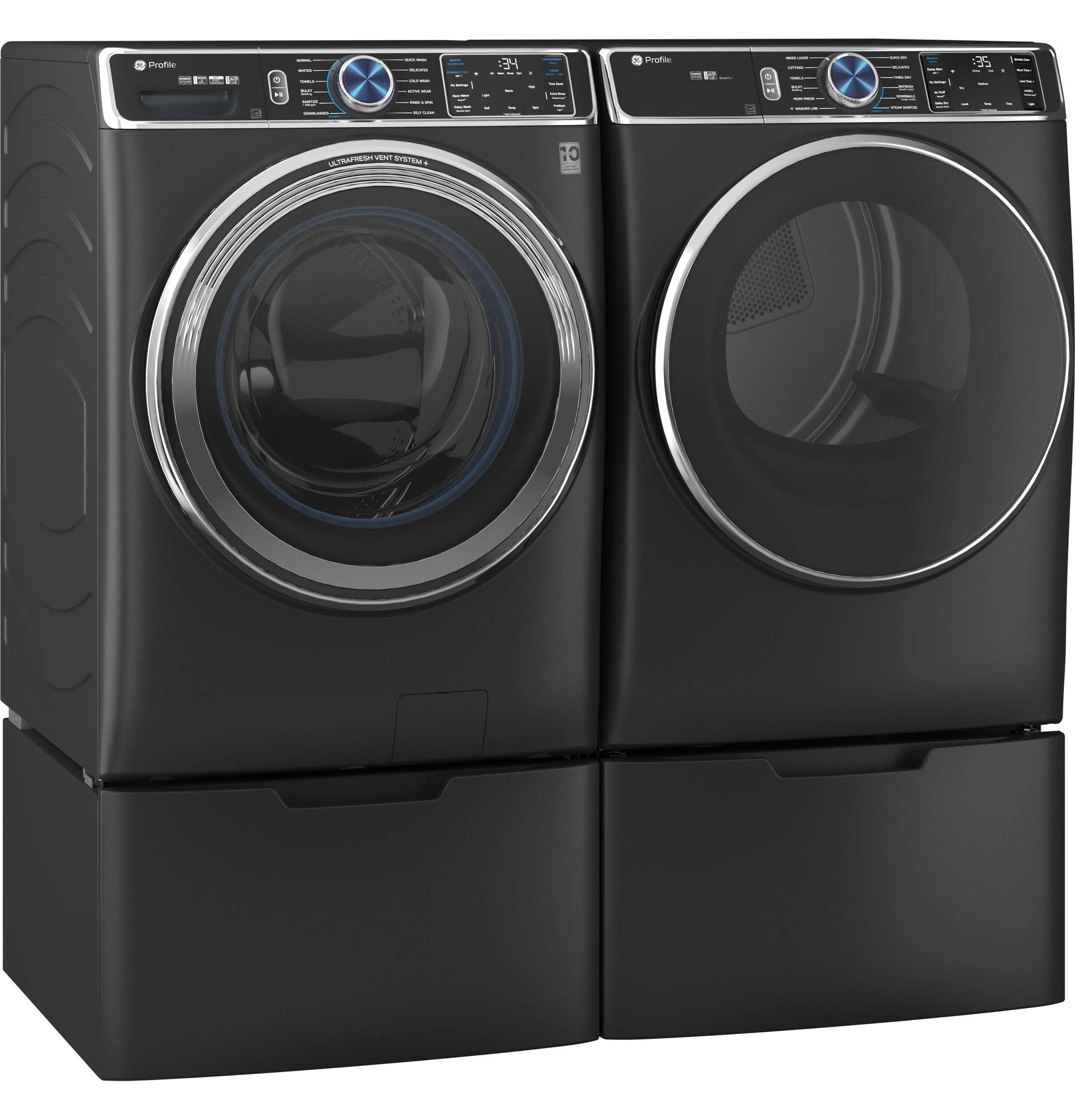 Ge Appliances PFD95ESPTDS Ge Profile&#8482; 7.8 Cu. Ft. Capacity Smart Front Load Electric Dryer With Steam And Sanitize Cycle