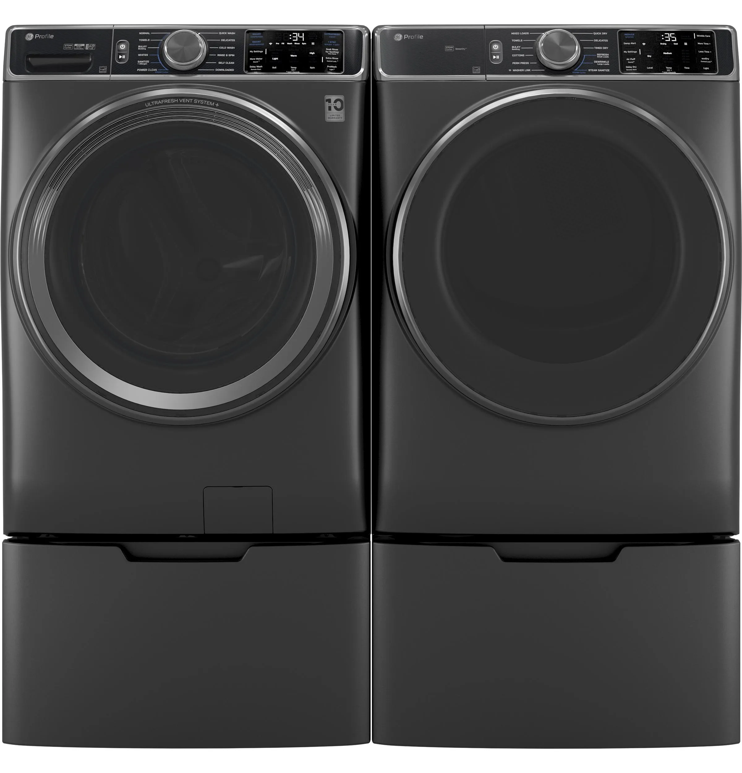 Ge Appliances PFD95GSPWDS Ge Profile&#8482; Energy Star 7.8 Cu. Ft. Capacity Smart Front Load Gas Dryer With Steam And Sanitize Cycle