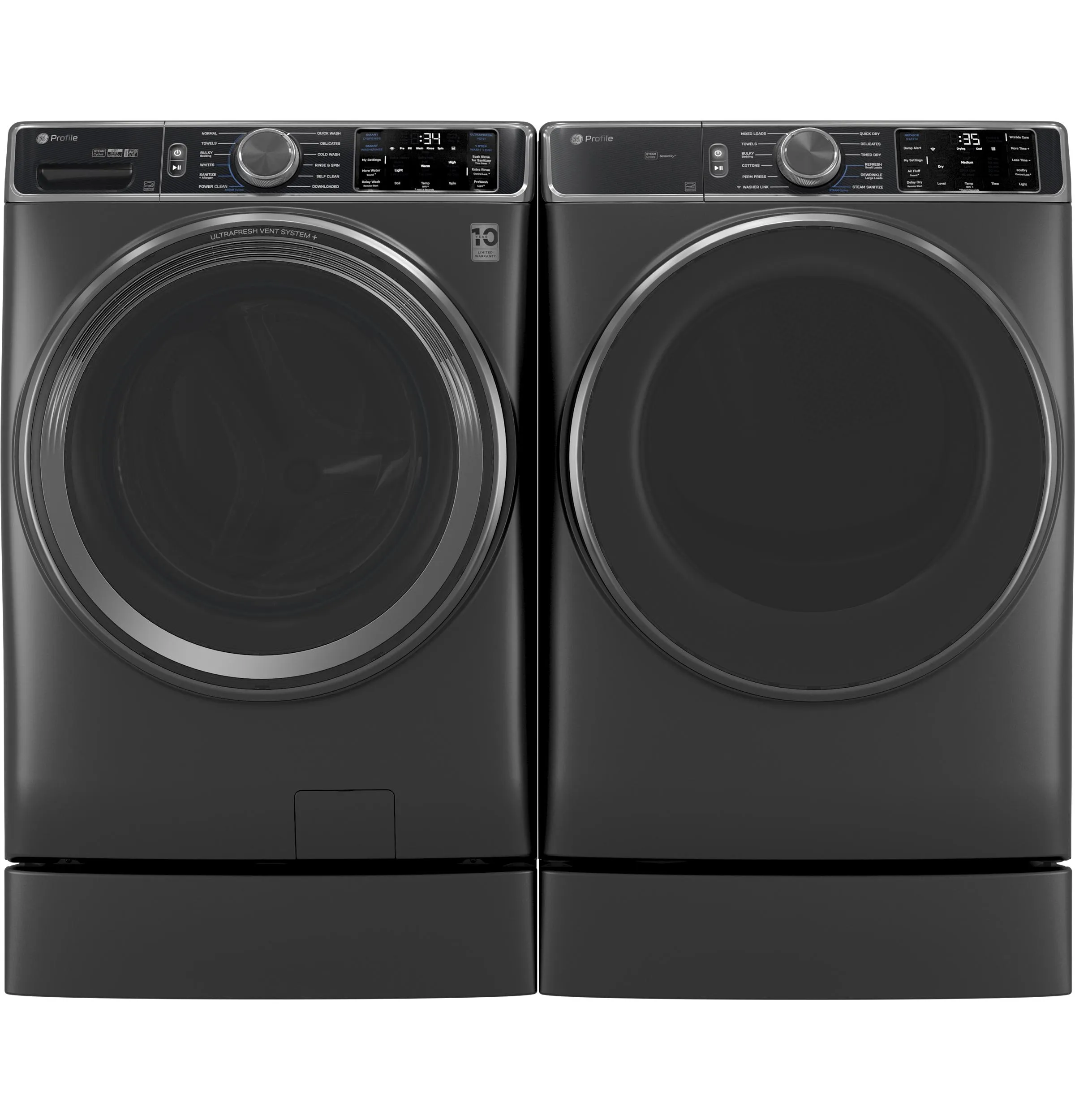 Ge Appliances PFD95GSPWDS Ge Profile&#8482; Energy Star 7.8 Cu. Ft. Capacity Smart Front Load Gas Dryer With Steam And Sanitize Cycle