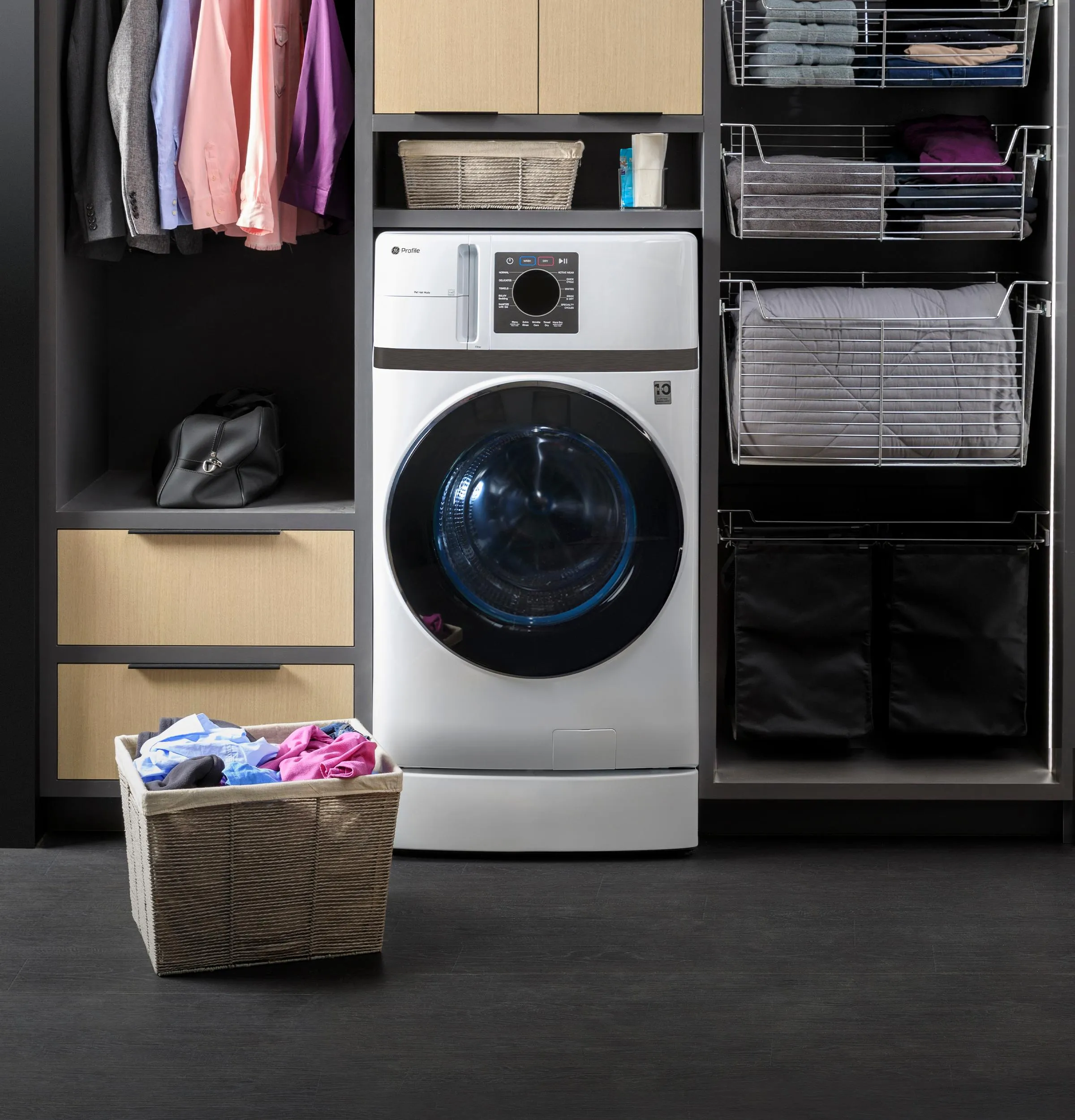 Ge Appliances PFQ83HSSWWW Ge Profile&#8482; Energy Star 4.6 Cu. Ft. Capacity Ultrafast Combo With Ventless Inverter Heat Pump Technology Washer/Dryer