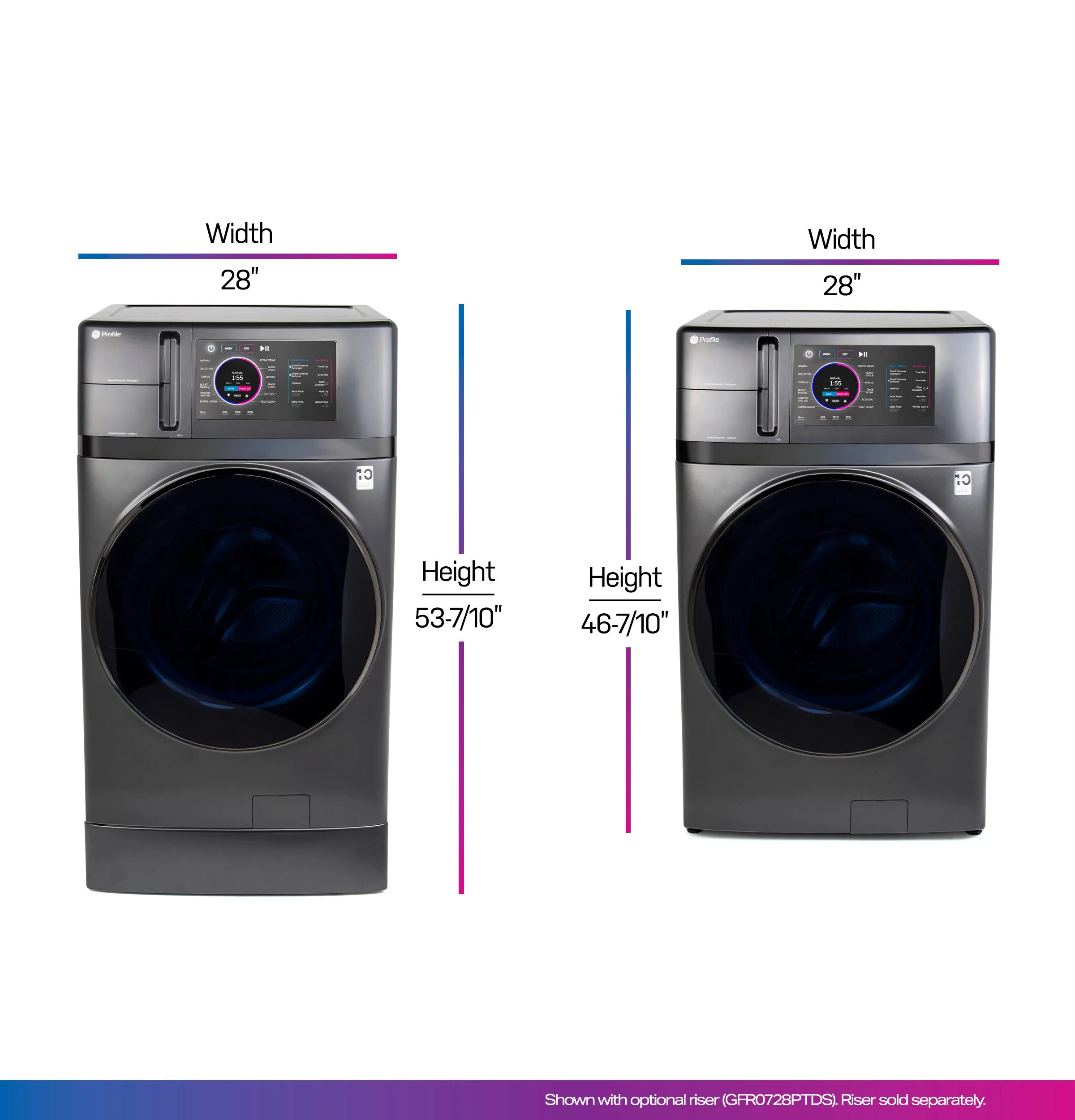 Ge Appliances PFQ97HSPVDS Ge Profile&#8482; 4.8 Cu. Ft. Capacity Ultrafast Combo With Ventless Heat Pump Technology Washer/Dryer