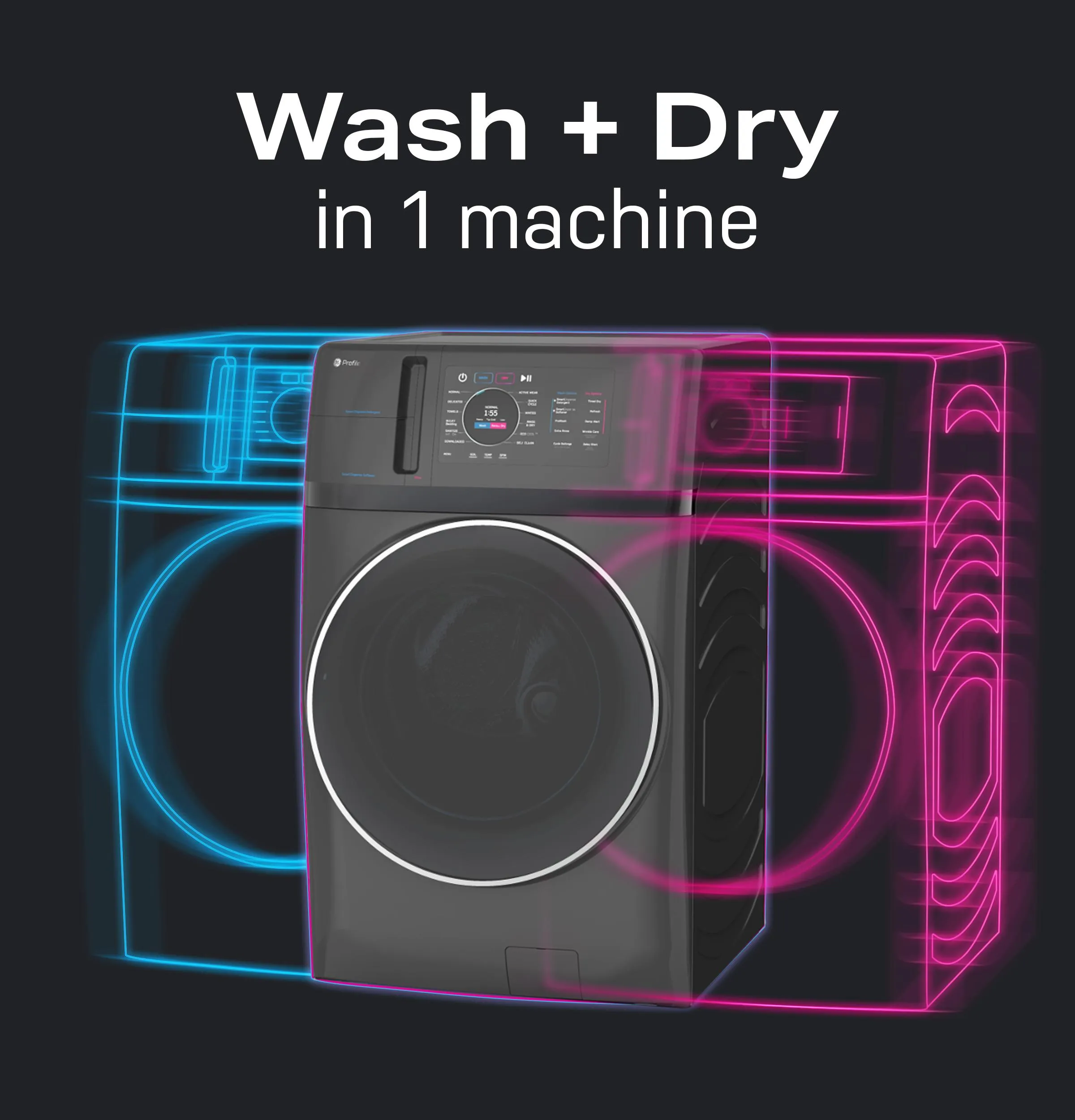 Ge Appliances PFQ97HSPVDS Ge Profile&#8482; 4.8 Cu. Ft. Capacity Ultrafast Combo With Ventless Heat Pump Technology Washer/Dryer