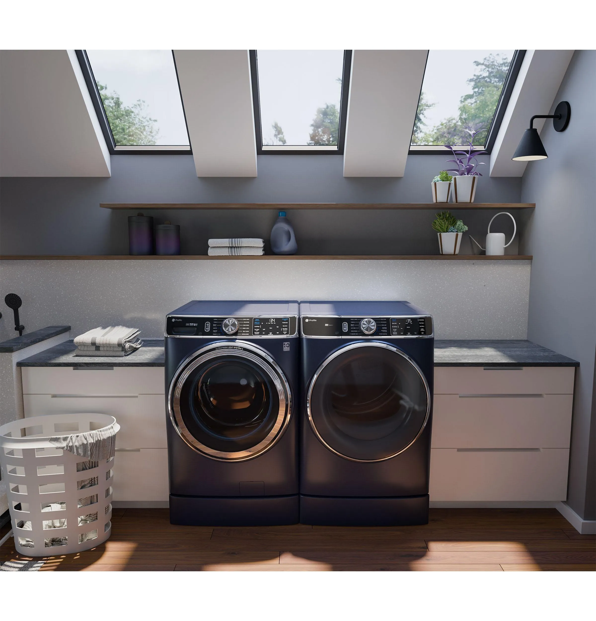 Ge Appliances PFW870SPVRS Ge Profile&#8482; 5.3 Cu. Ft. Capacity Smart Front Load Energy Star Washer With Ultrafresh&#8482; Vent System  With Odorblock&#8482;