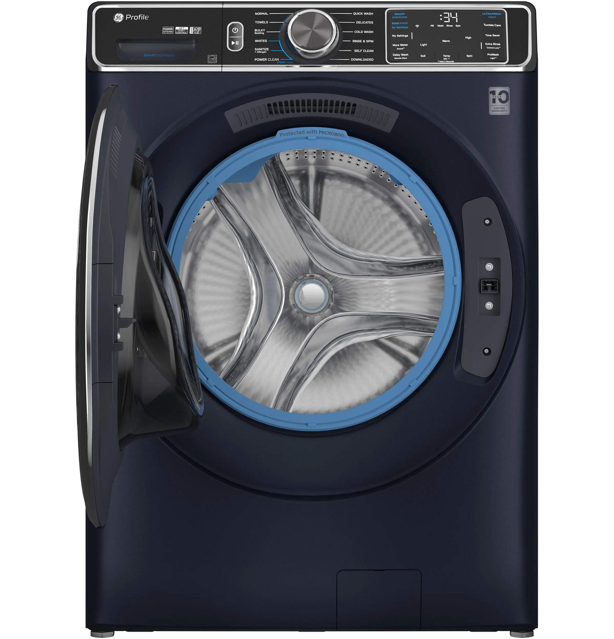 Ge Appliances PFW870SPVRS Ge Profile&#8482; 5.3 Cu. Ft. Capacity Smart Front Load Energy Star Washer With Ultrafresh&#8482; Vent System  With Odorblock&#8482;