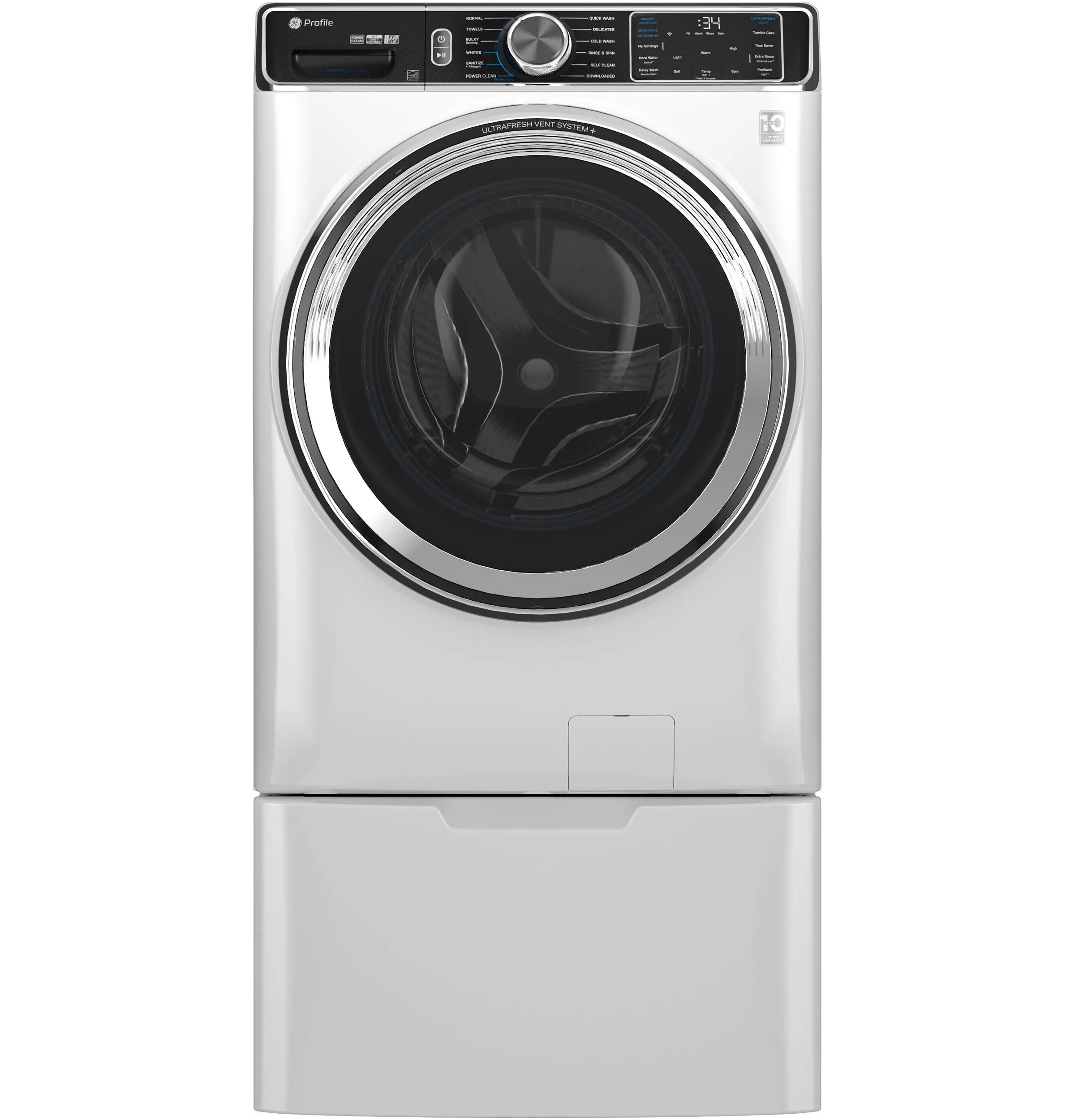 Ge Appliances PFW870SSVWW Ge Profile&#8482; 5.3 Cu. Ft. Capacity Smart Front Load Energy Star Washer With Ultrafresh&#8482; Vent System  With Odorblock&#8482;