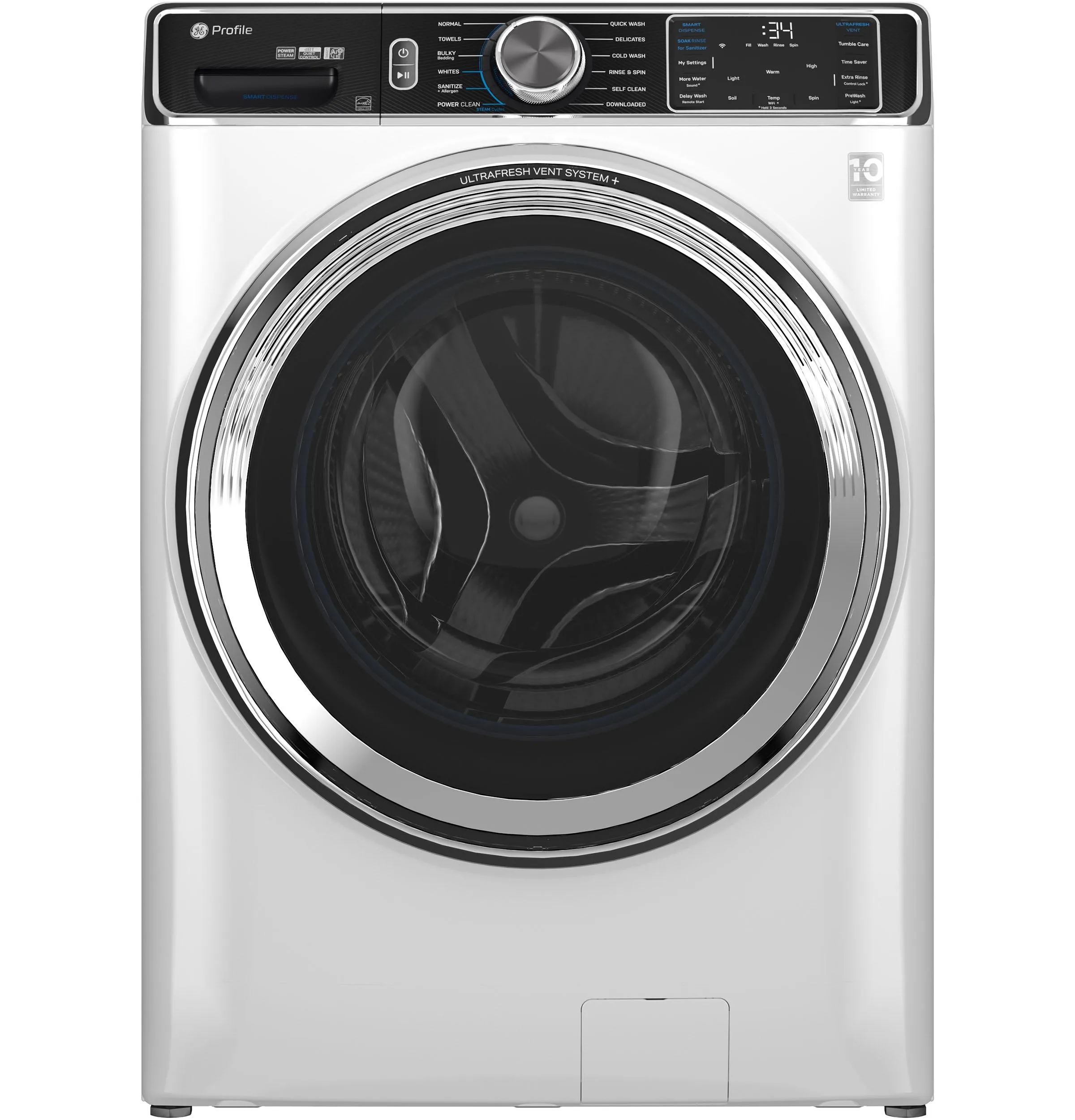 Ge Appliances PFW870SSVWW Ge Profile&#8482; 5.3 Cu. Ft. Capacity Smart Front Load Energy Star Washer With Ultrafresh&#8482; Vent System  With Odorblock&#8482;