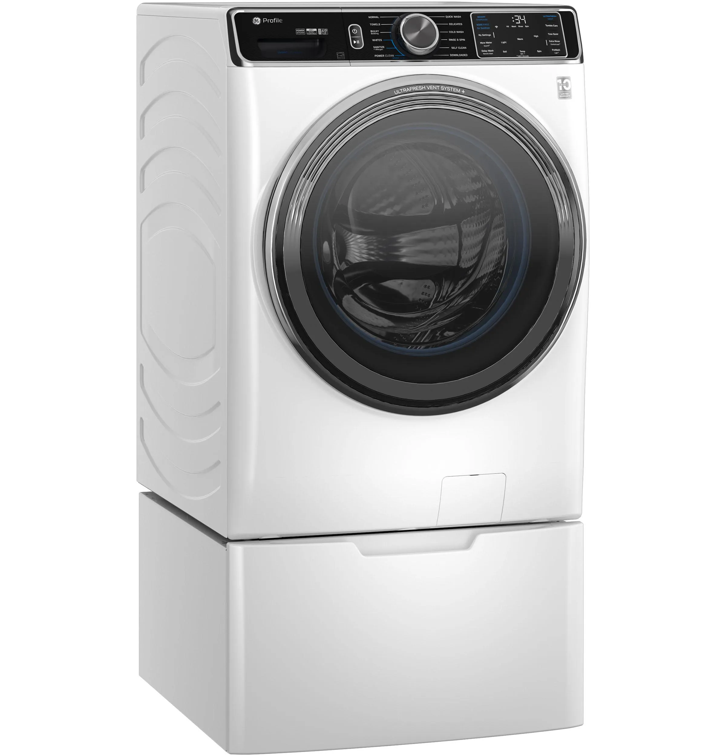 Ge Appliances PFW870SSVWW Ge Profile&#8482; 5.3 Cu. Ft. Capacity Smart Front Load Energy Star Washer With Ultrafresh&#8482; Vent System  With Odorblock&#8482;