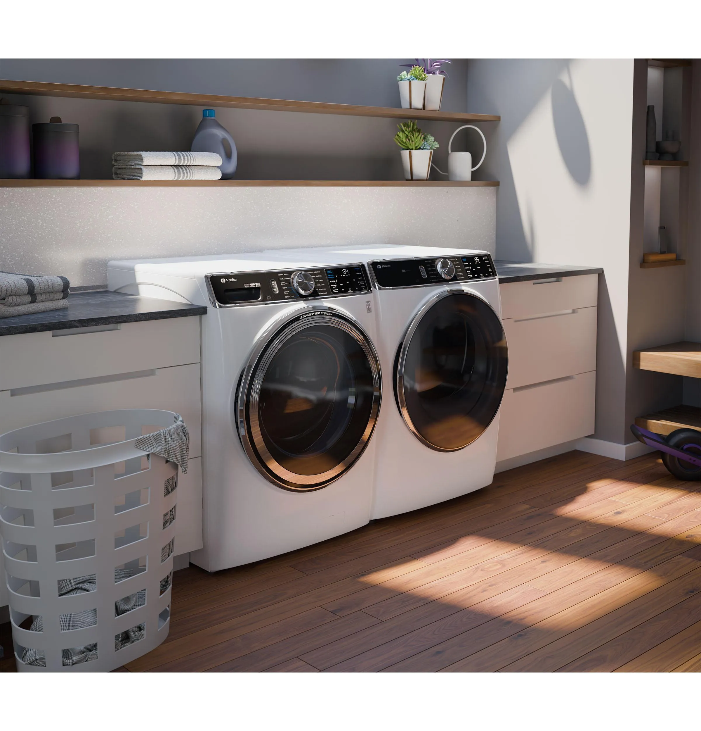 Ge Appliances PFW870SSVWW Ge Profile&#8482; 5.3 Cu. Ft. Capacity Smart Front Load Energy Star Washer With Ultrafresh&#8482; Vent System  With Odorblock&#8482;