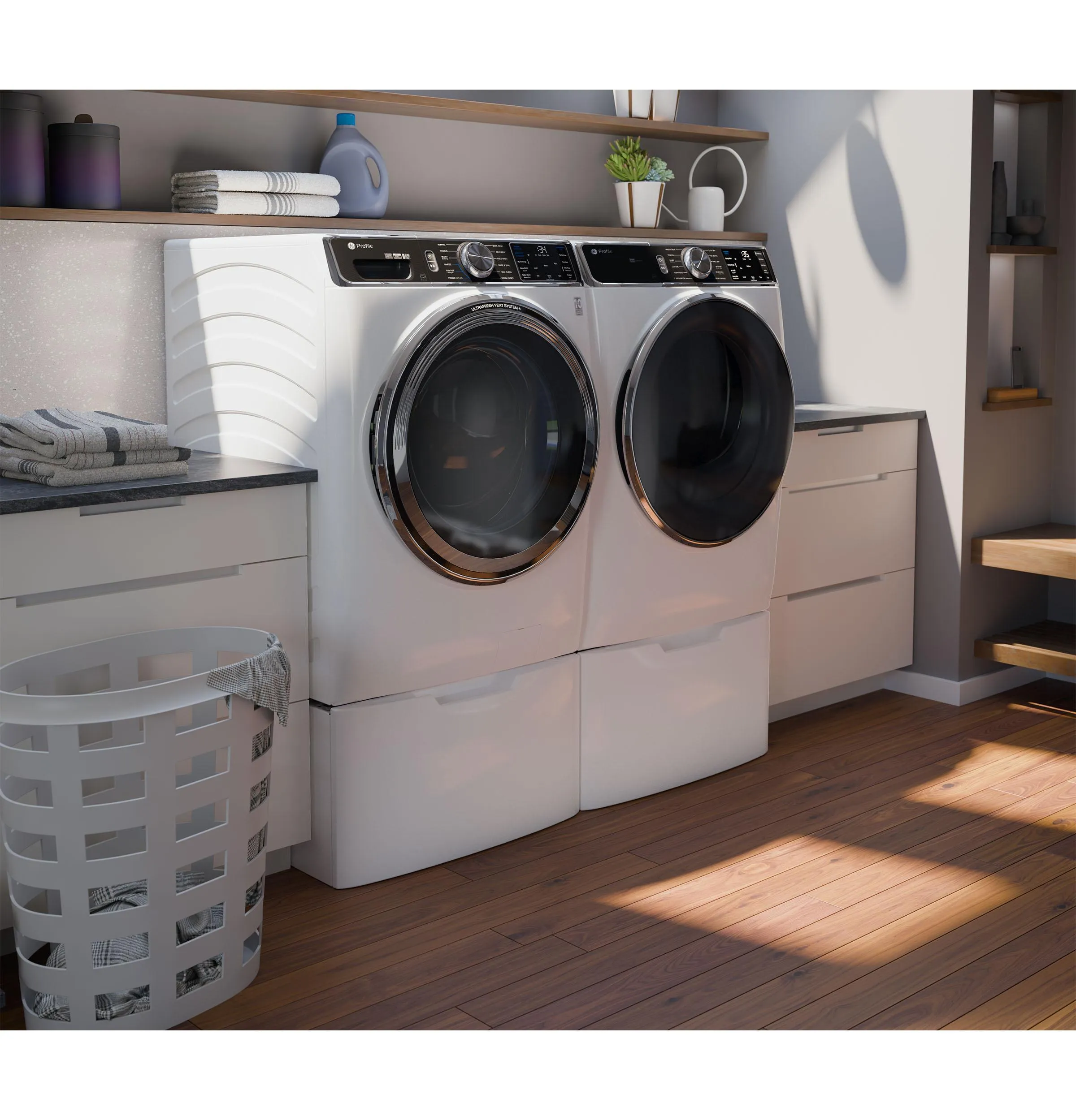 Ge Appliances PFW870SSVWW Ge Profile&#8482; 5.3 Cu. Ft. Capacity Smart Front Load Energy Star Washer With Ultrafresh&#8482; Vent System  With Odorblock&#8482;