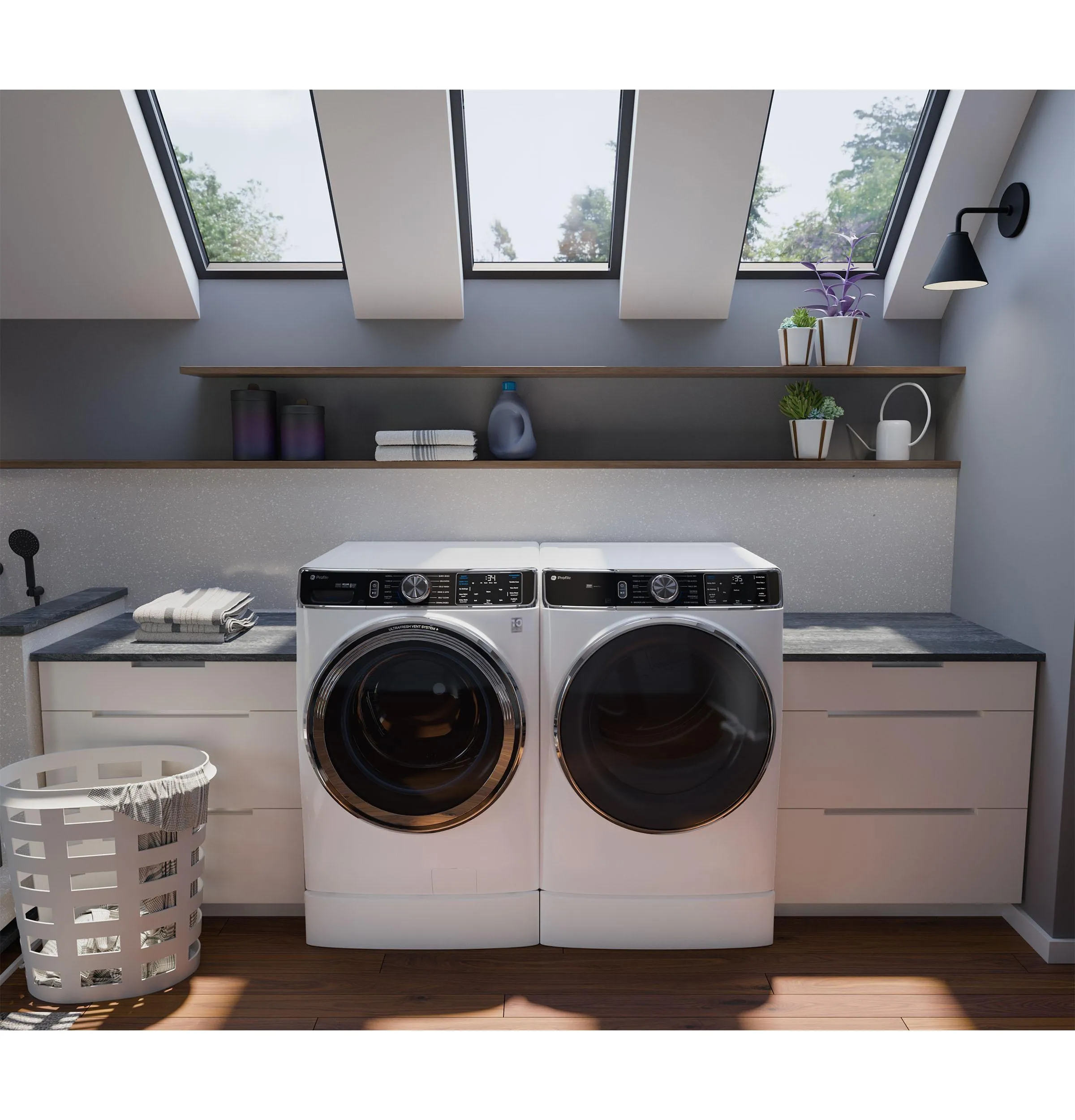 Ge Appliances PFW870SSVWW Ge Profile&#8482; 5.3 Cu. Ft. Capacity Smart Front Load Energy Star Washer With Ultrafresh&#8482; Vent System  With Odorblock&#8482;