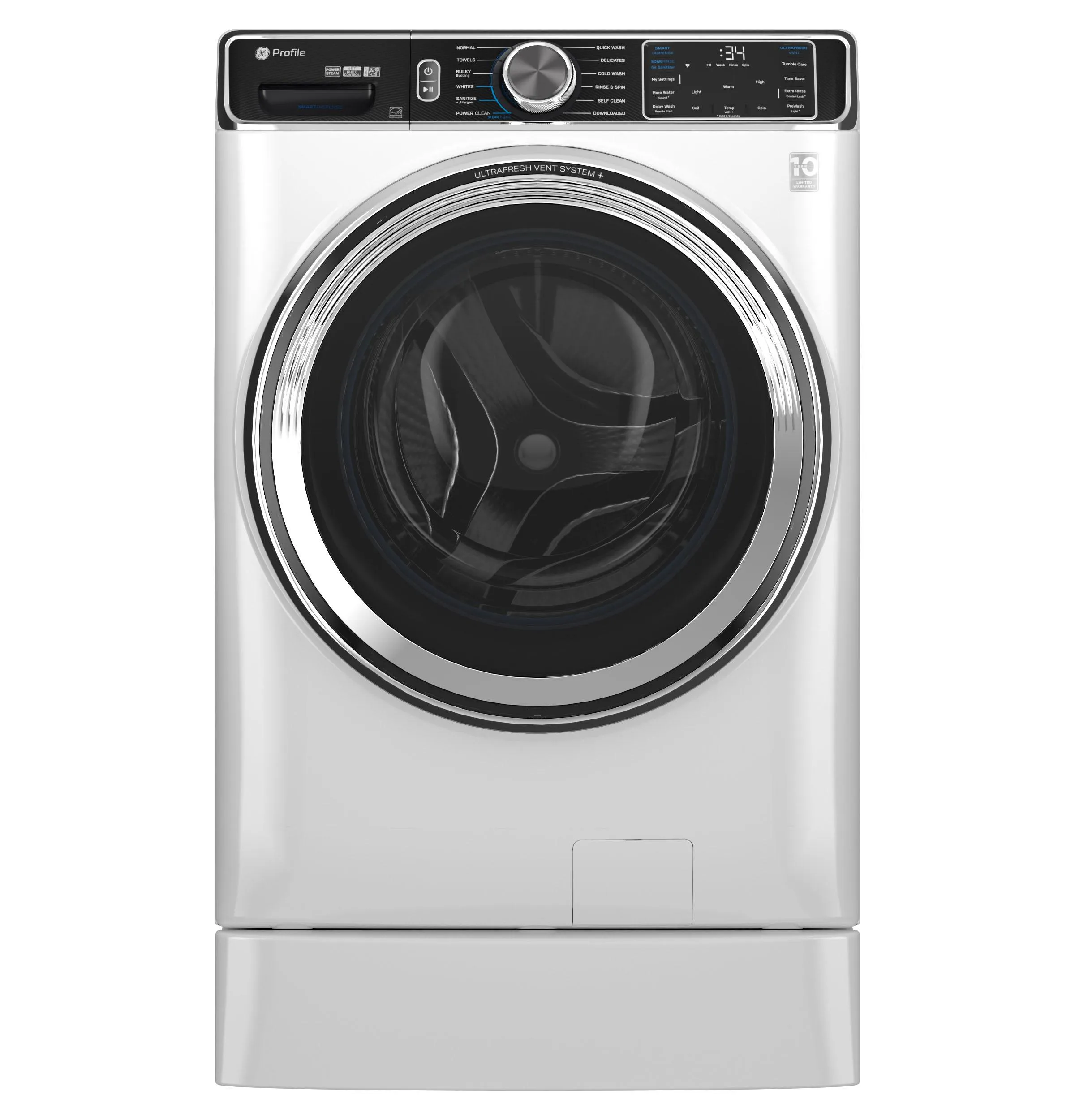 Ge Appliances PFW870SSVWW Ge Profile&#8482; 5.3 Cu. Ft. Capacity Smart Front Load Energy Star Washer With Ultrafresh&#8482; Vent System  With Odorblock&#8482;