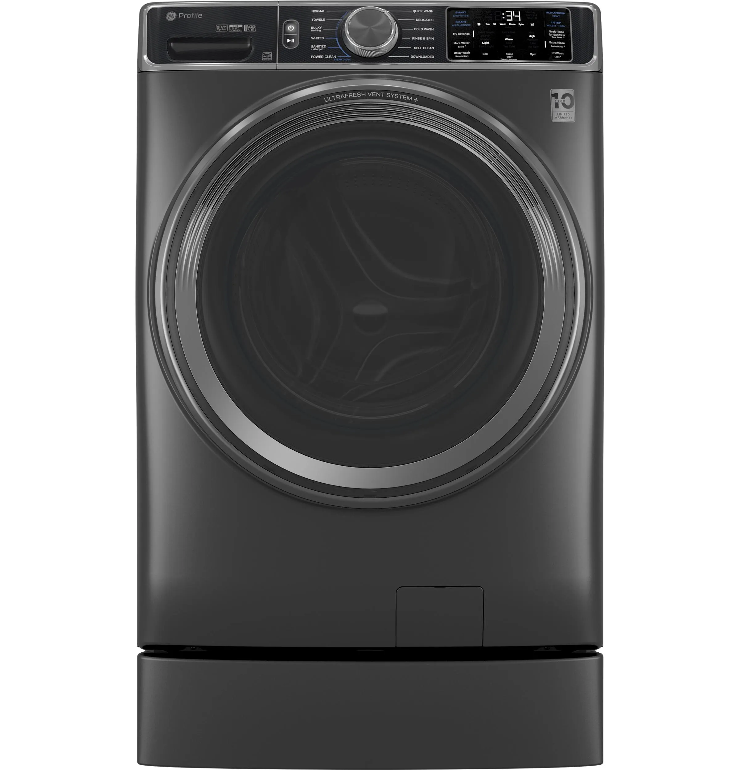 Ge Appliances PFW955SPWDS Ge Profile&#8482; 5.5 Cu. Ft. Capacity Smart Front Load Energy Star Steam Washer With Ultrafresh Vent System  And Smart Wash & Smart Rinse