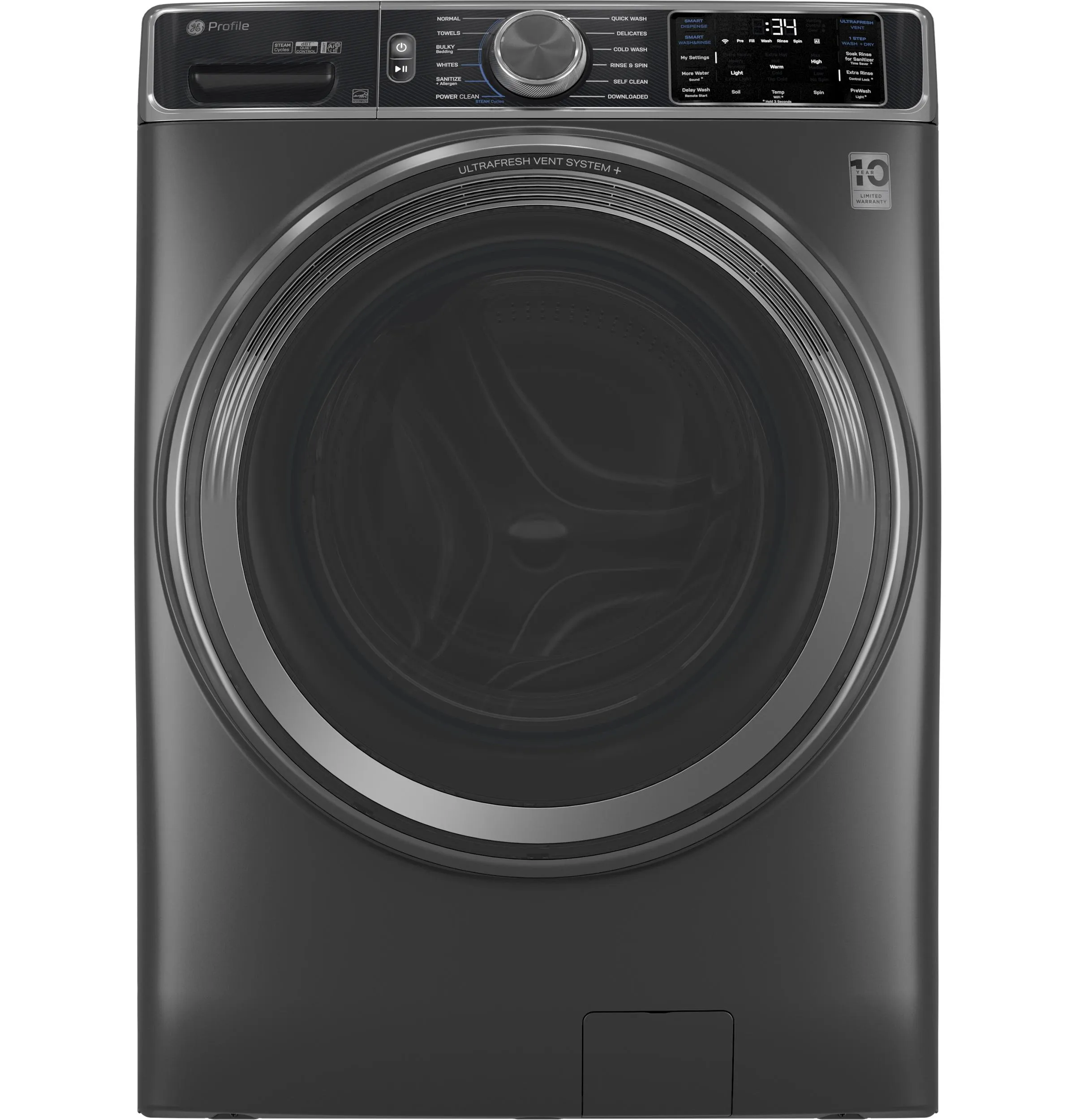 Ge Appliances PFW955SPWDS Ge Profile&#8482; 5.5 Cu. Ft. Capacity Smart Front Load Energy Star Steam Washer With Ultrafresh Vent System  And Smart Wash & Smart Rinse