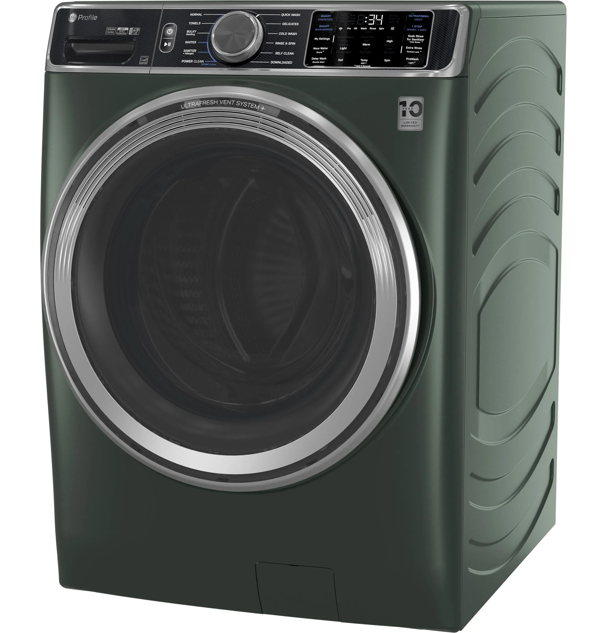 Ge Appliances PFW955SPWGN Ge Profile&#8482; 5.5 Cu. Ft. Capacity Smart Front Load Energy Star Steam Washer With Ultrafresh Vent System  And Smart Wash & Smart Rinse