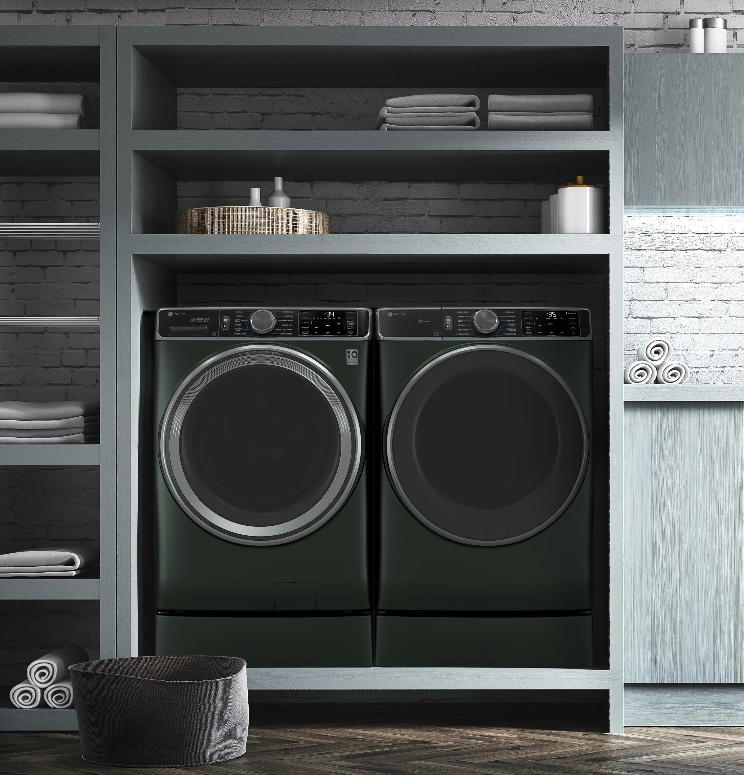 Ge Appliances PFW955SPWGN Ge Profile&#8482; 5.5 Cu. Ft. Capacity Smart Front Load Energy Star Steam Washer With Ultrafresh Vent System  And Smart Wash & Smart Rinse