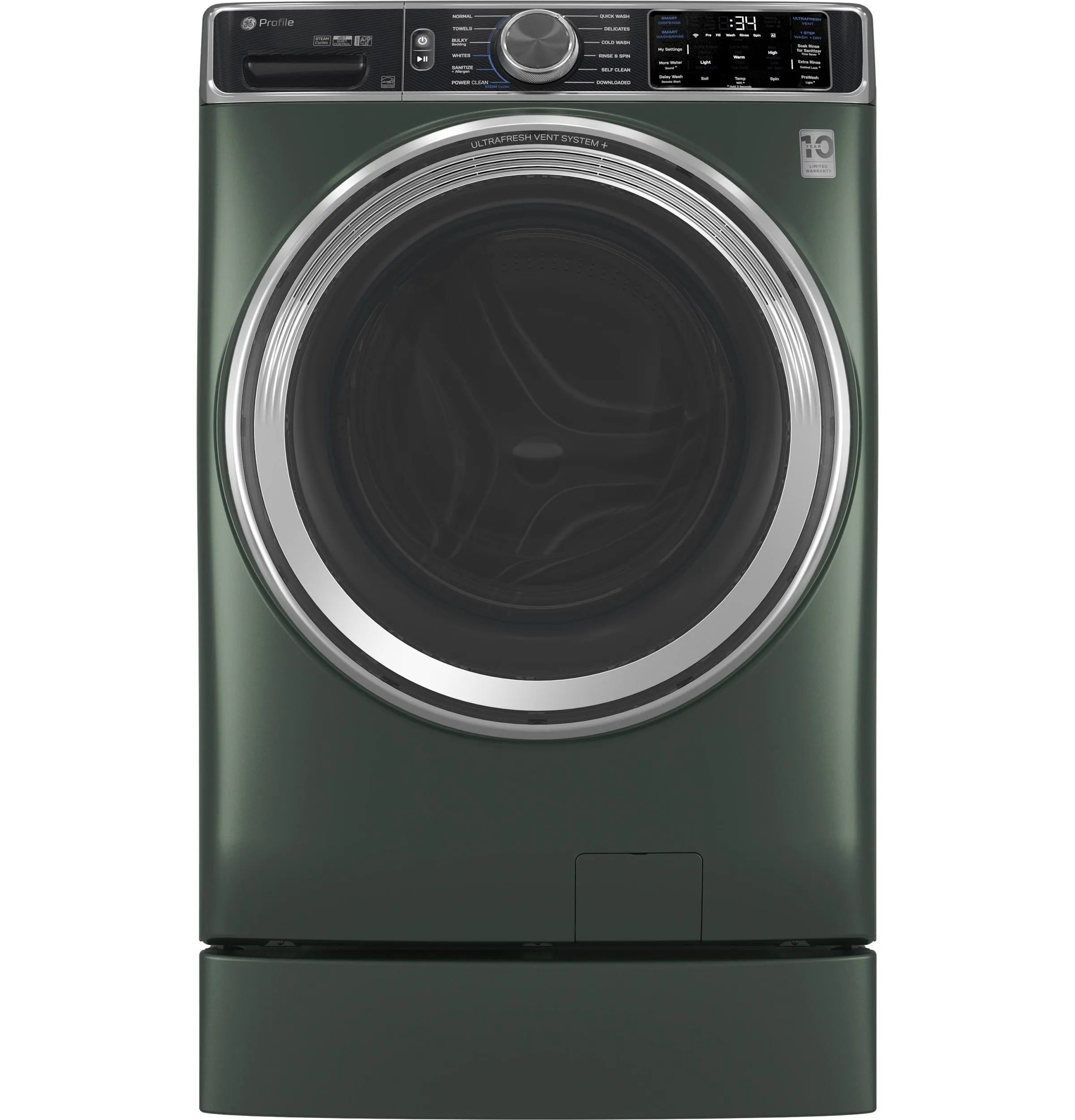 Ge Appliances PFW955SPWGN Ge Profile&#8482; 5.5 Cu. Ft. Capacity Smart Front Load Energy Star Steam Washer With Ultrafresh Vent System  And Smart Wash & Smart Rinse