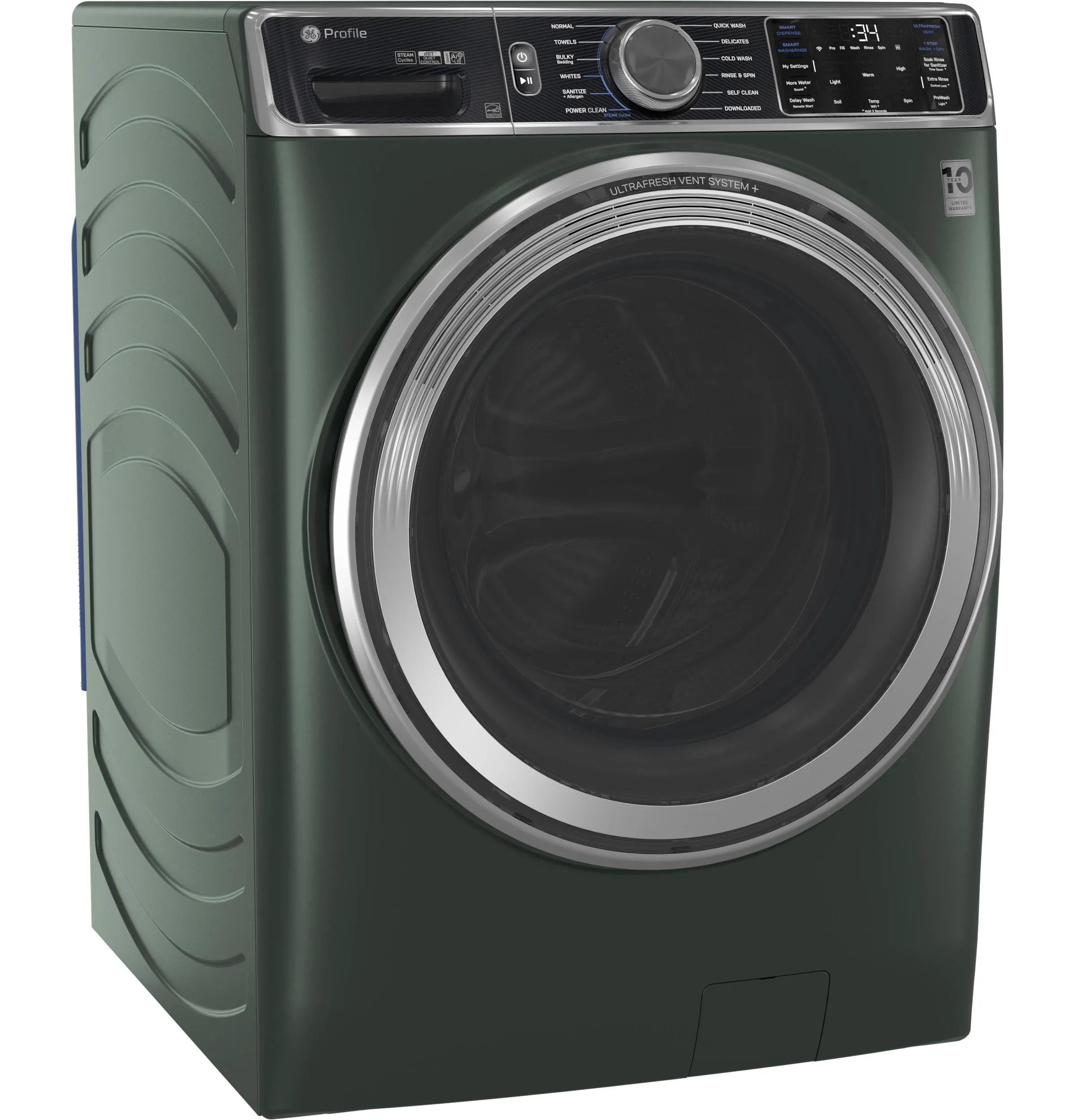 Ge Appliances PFW955SPWGN Ge Profile&#8482; 5.5 Cu. Ft. Capacity Smart Front Load Energy Star Steam Washer With Ultrafresh Vent System  And Smart Wash & Smart Rinse