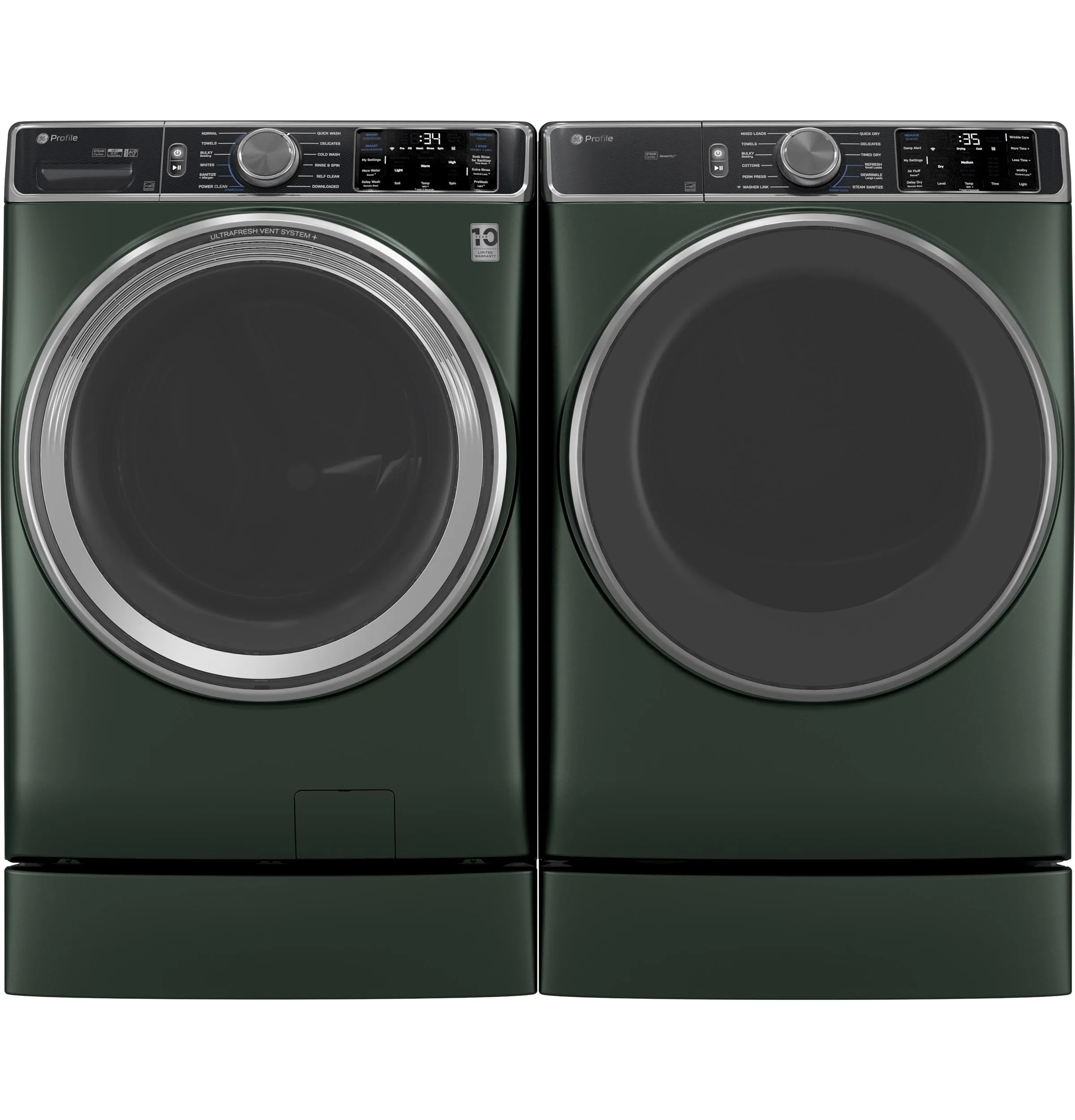 Ge Appliances PFW955SPWGN Ge Profile&#8482; 5.5 Cu. Ft. Capacity Smart Front Load Energy Star Steam Washer With Ultrafresh Vent System  And Smart Wash & Smart Rinse