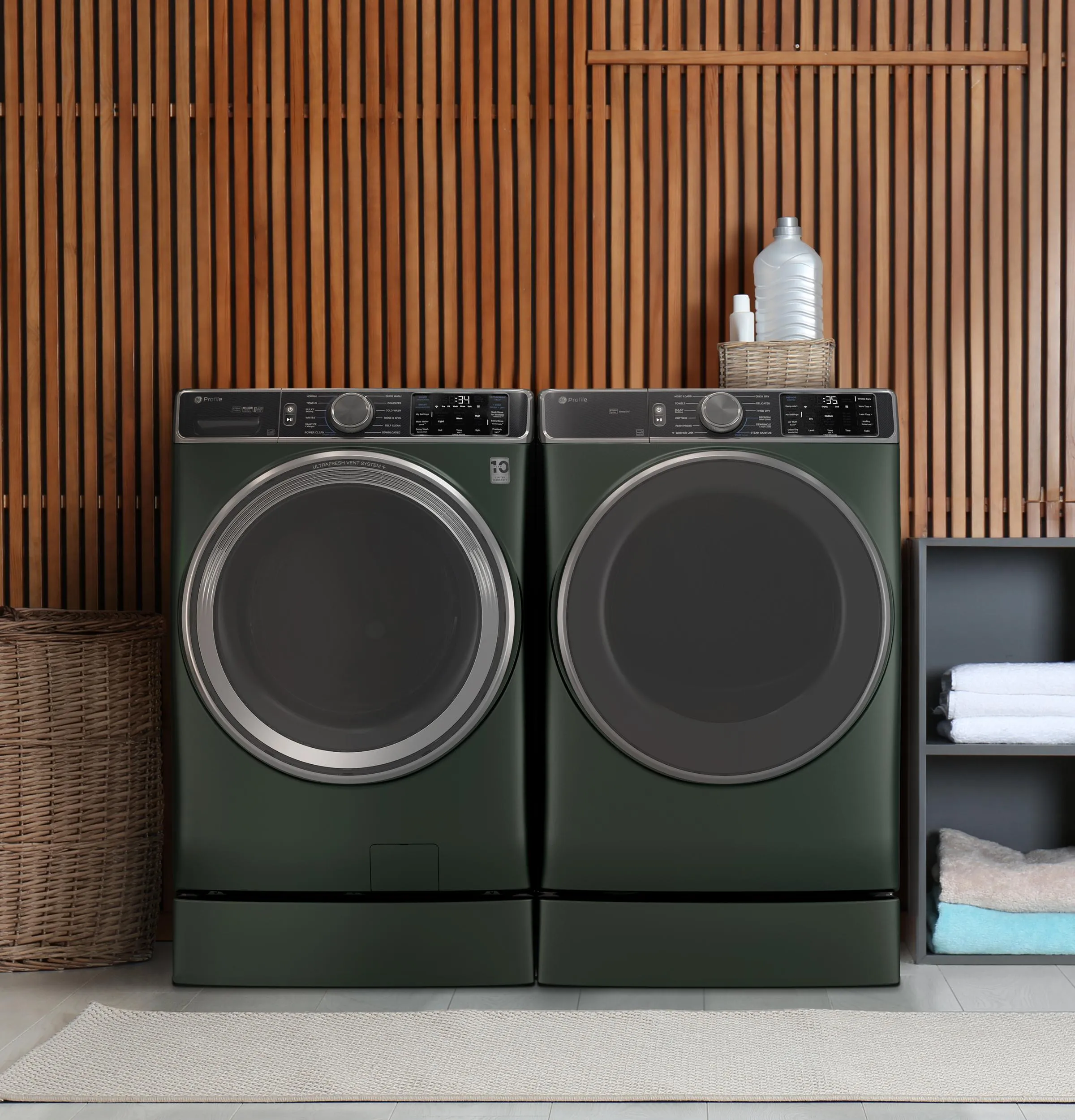 Ge Appliances PFW955SPWGN Ge Profile&#8482; 5.5 Cu. Ft. Capacity Smart Front Load Energy Star Steam Washer With Ultrafresh Vent System  And Smart Wash & Smart Rinse