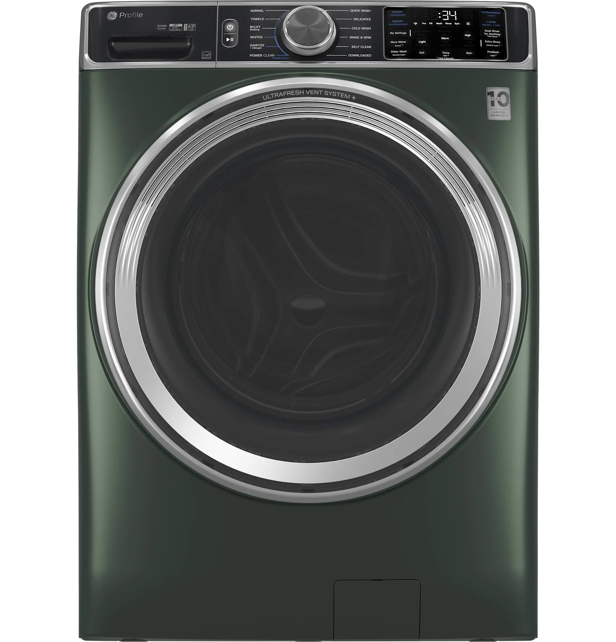 Ge Appliances PFW955SPWGN Ge Profile&#8482; 5.5 Cu. Ft. Capacity Smart Front Load Energy Star Steam Washer With Ultrafresh Vent System  And Smart Wash & Smart Rinse