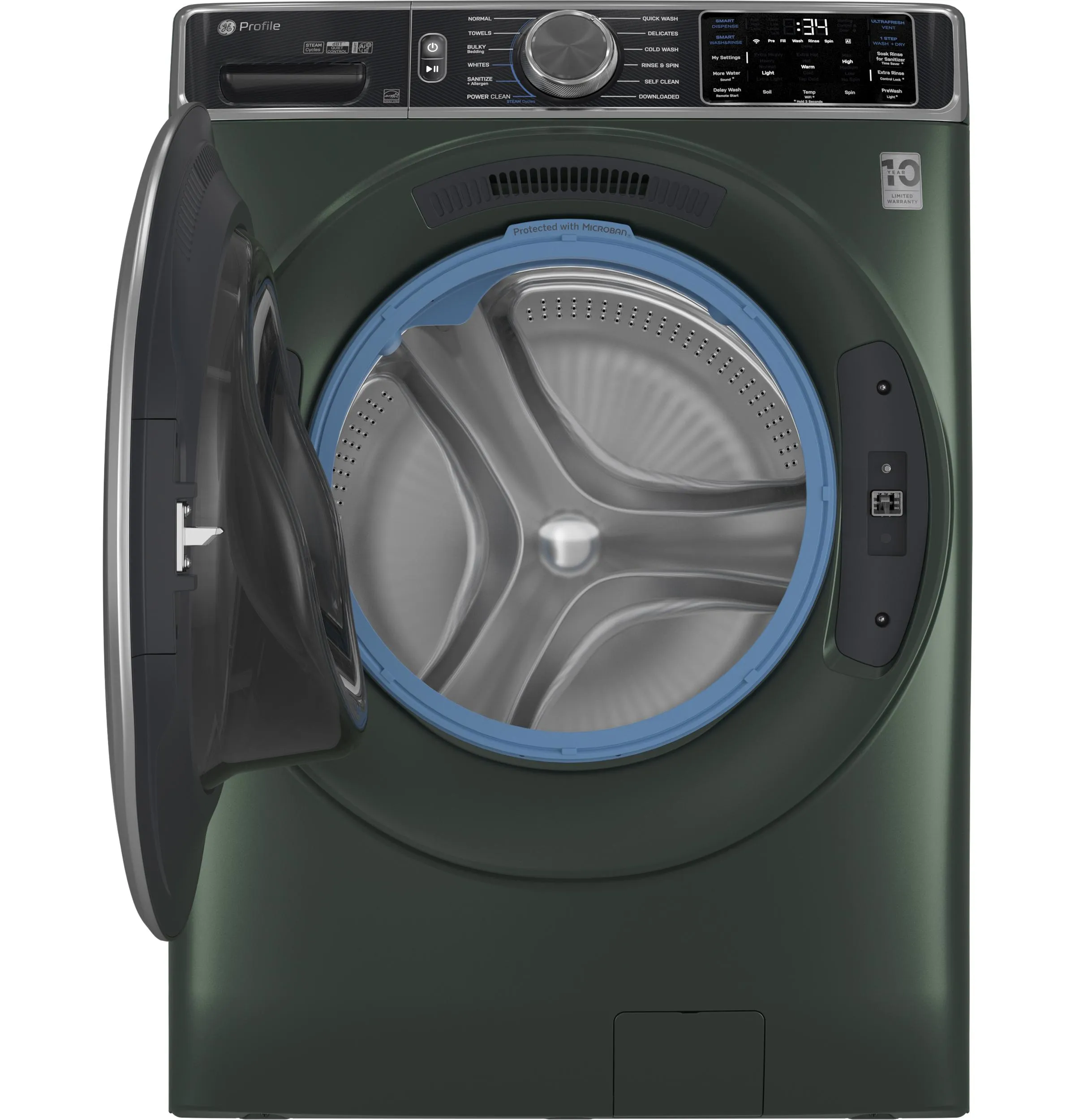 Ge Appliances PFW955SPWGN Ge Profile&#8482; 5.5 Cu. Ft. Capacity Smart Front Load Energy Star Steam Washer With Ultrafresh Vent System  And Smart Wash & Smart Rinse