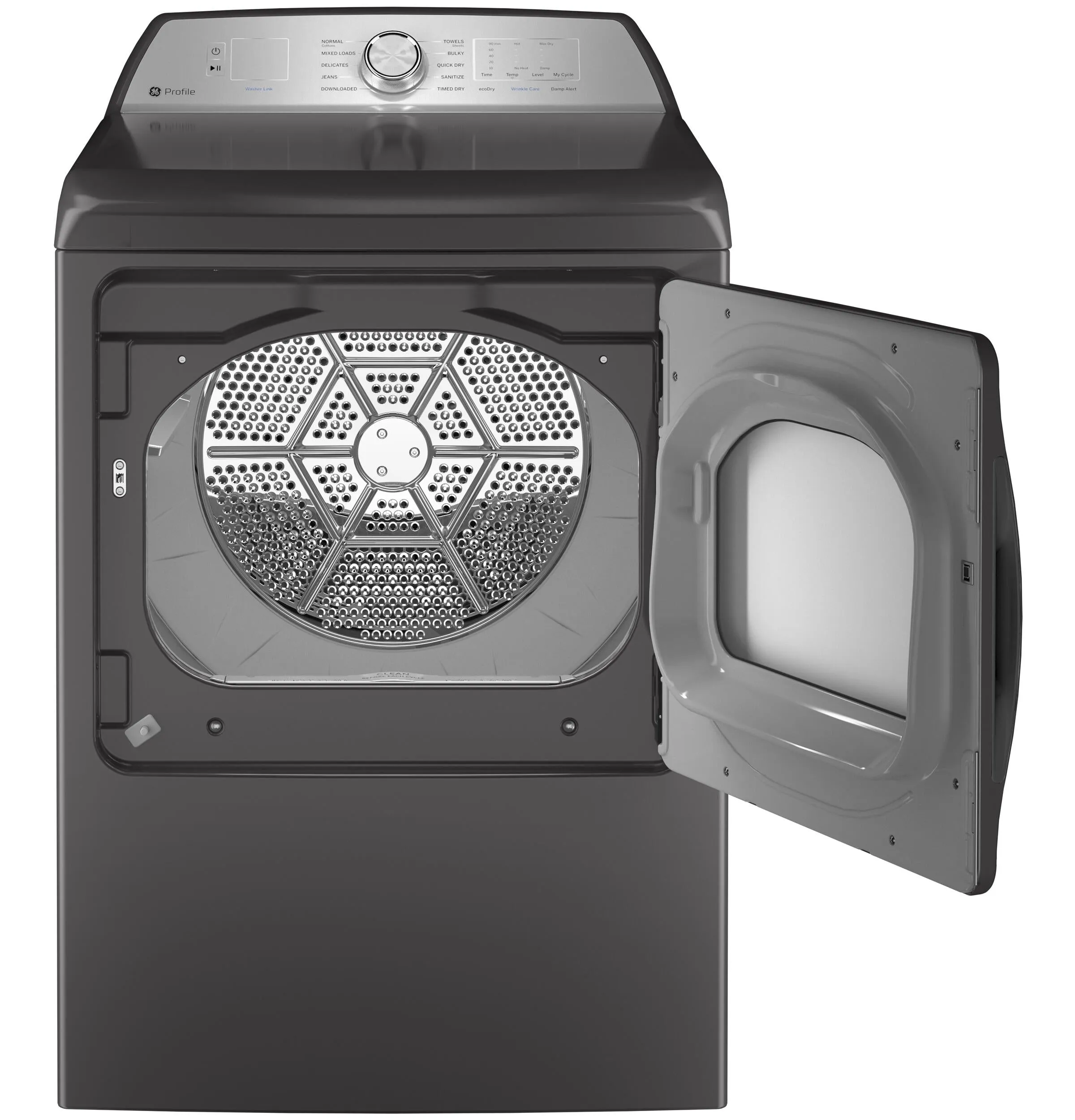 Ge Appliances PTD60EBPRDG Ge Profile&#8482; 7.4 Cu. Ft. Capacity Aluminized Alloy Drum Electric Dryer With Sanitize Cycle And Sensor Dry