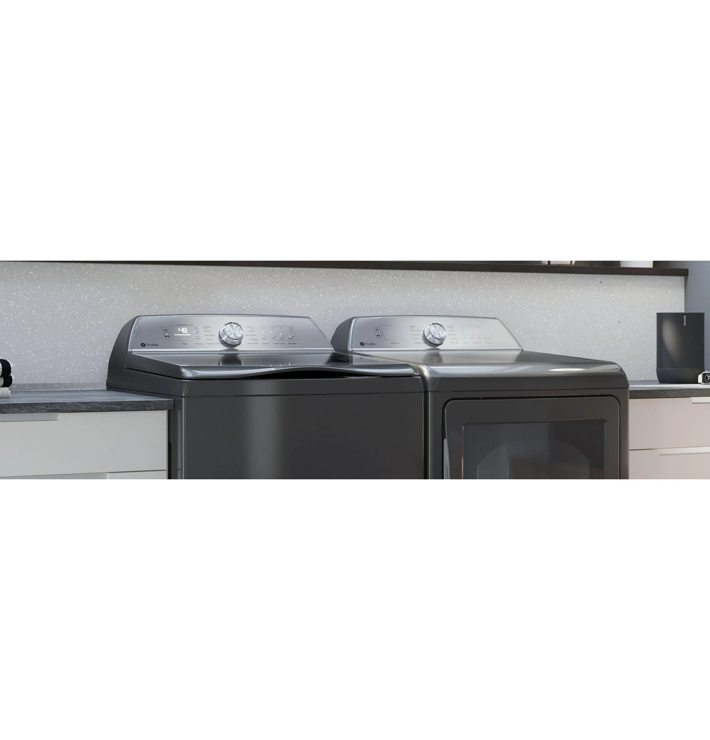 Ge Appliances PTD60EBPRDG Ge Profile&#8482; 7.4 Cu. Ft. Capacity Aluminized Alloy Drum Electric Dryer With Sanitize Cycle And Sensor Dry