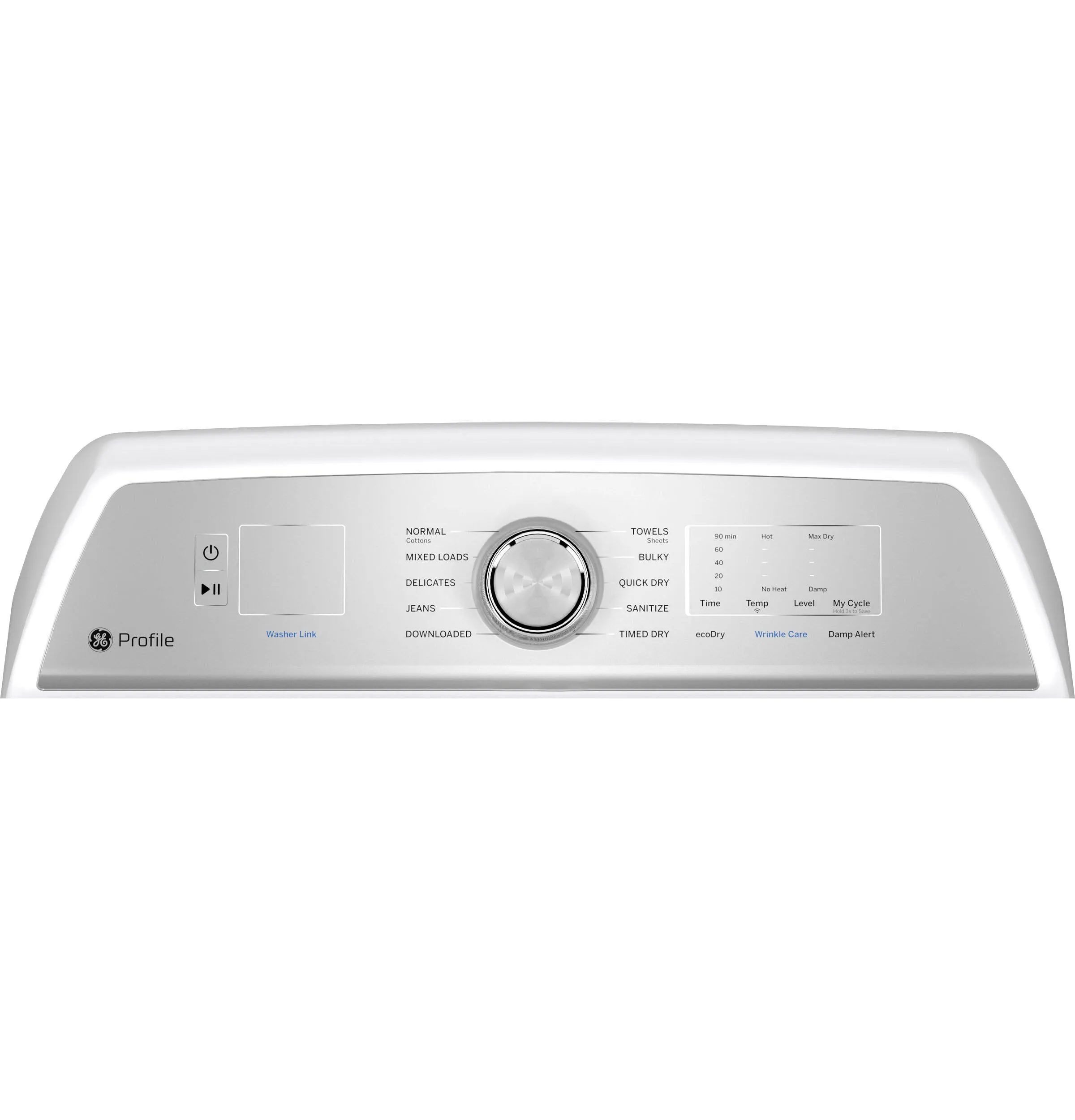 Ge Appliances PTD60EBSRWS Ge Profile&#8482; 7.4 Cu. Ft. Capacity Aluminized Alloy Drum Electric Dryer With Sanitize Cycle And Sensor Dry