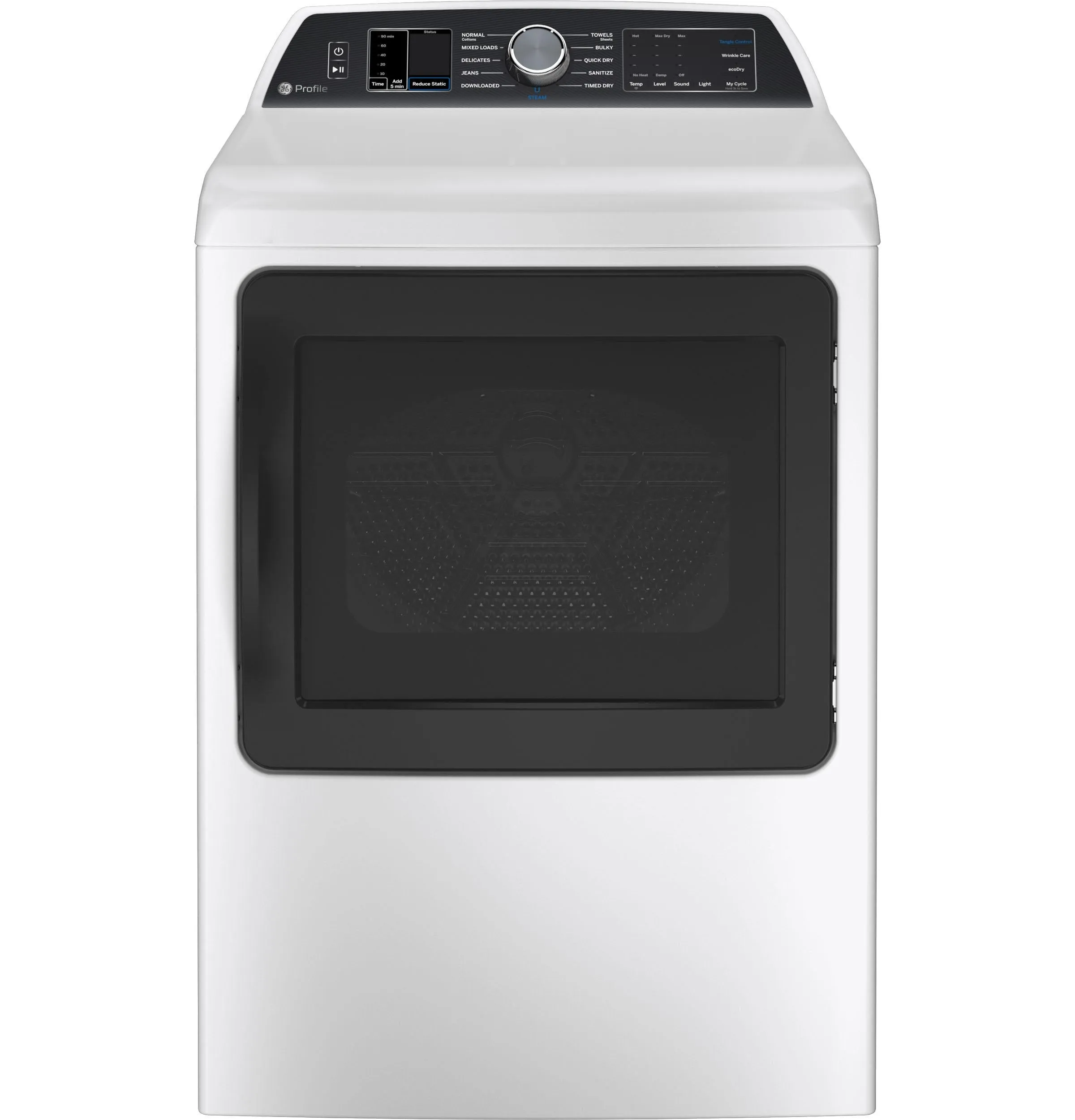 Ge Appliances PTD70EBSTWS Ge Profile&#8482; 7.4 Cu. Ft. Capacity Smart Aluminized Alloy Drum Electric Dryer With Sanitize Cycle And Sensor Dry
