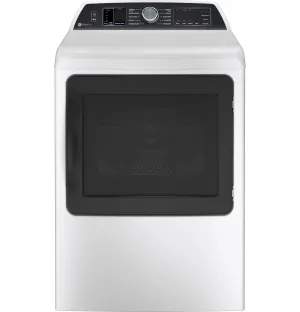 Ge Appliances PTD70EBSTWS Ge Profile&#8482; 7.4 Cu. Ft. Capacity Smart Aluminized Alloy Drum Electric Dryer With Sanitize Cycle And Sensor Dry