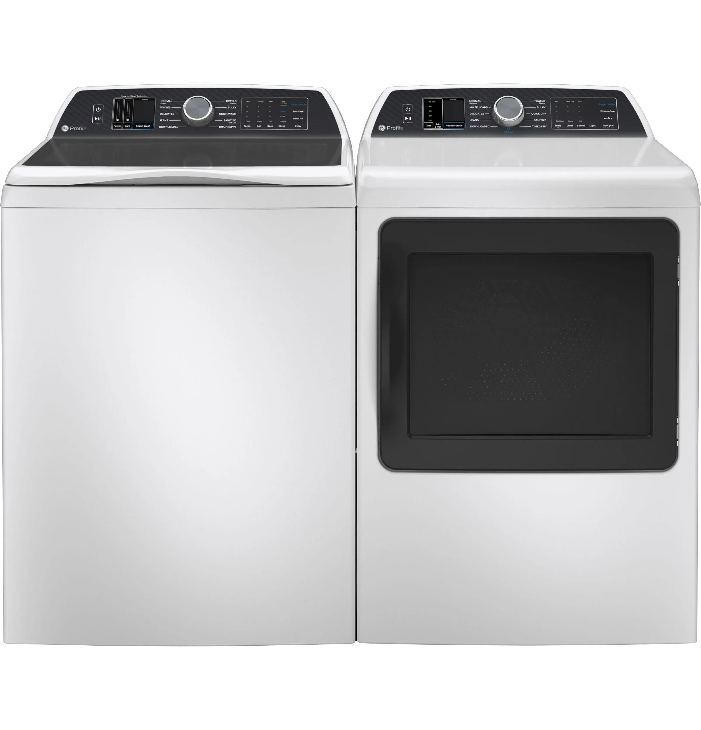 Ge Appliances PTD70EBSTWS Ge Profile&#8482; 7.4 Cu. Ft. Capacity Smart Aluminized Alloy Drum Electric Dryer With Sanitize Cycle And Sensor Dry